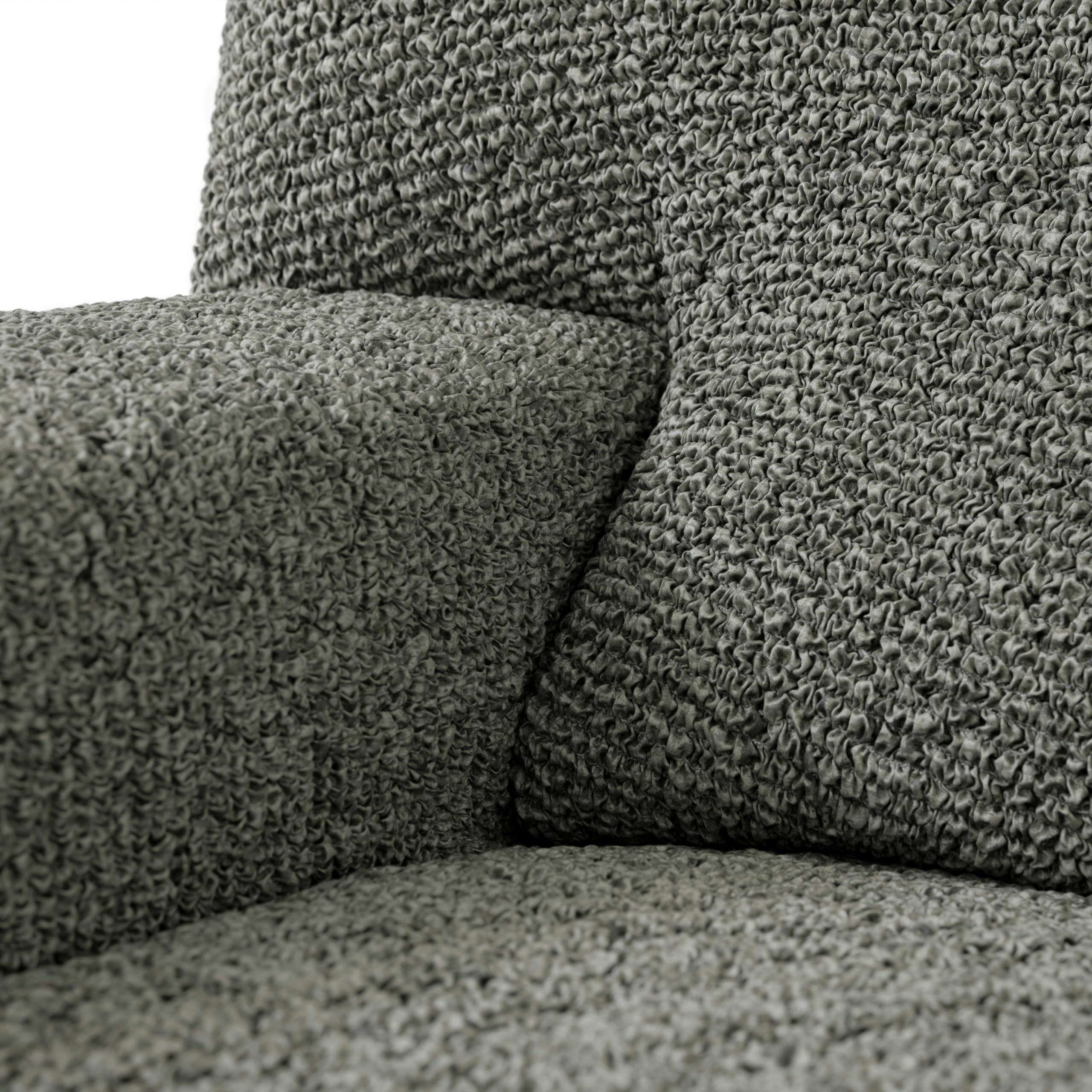 PAULATO BY GA.I.CO. Extra Large L-Shaped Corner Sectional Couch Cover - Washable Microfiber Sofa Slipcover - 1-Piece Form Fit Protector in Mossy Grey Print | Perfect for Living Room, Family Room & Home Theater Furniture Protection