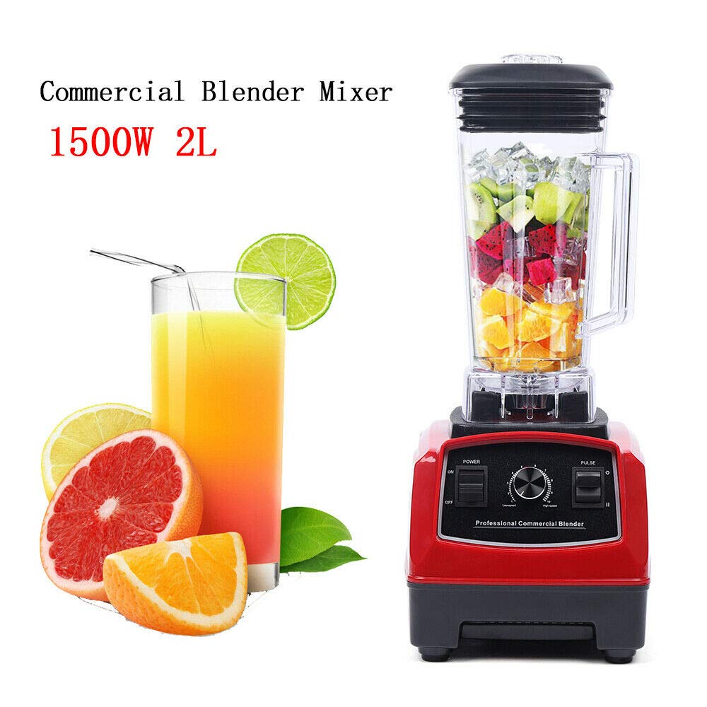 1500W Professional Commercial Blender - 2L High-Speed Countertop Blender for Smoothies, Ice & Frozen Fruits - Perfect for Restaurants, Juice Bars & Home Kitchen Use