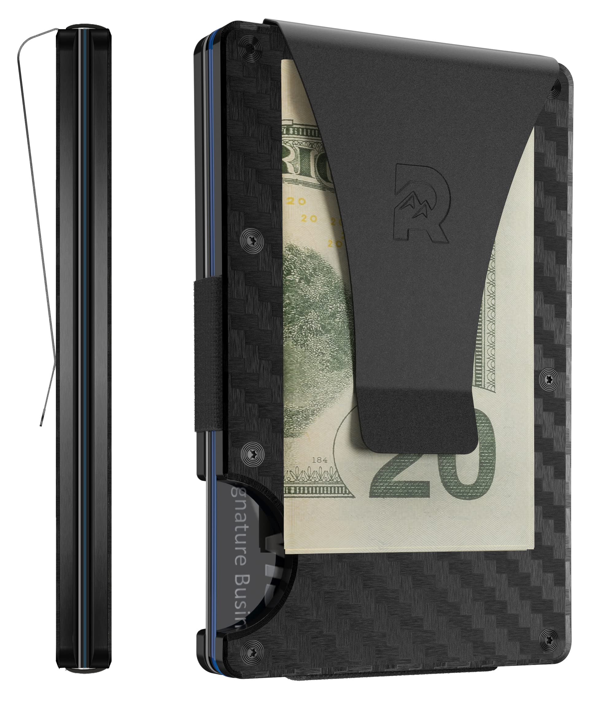Slim Minimalist RFID Blocking Front Pocket Wallet for Men - Carbon Fiber Design | Secure & Stylish for Everyday Carry, Travel & Business Use