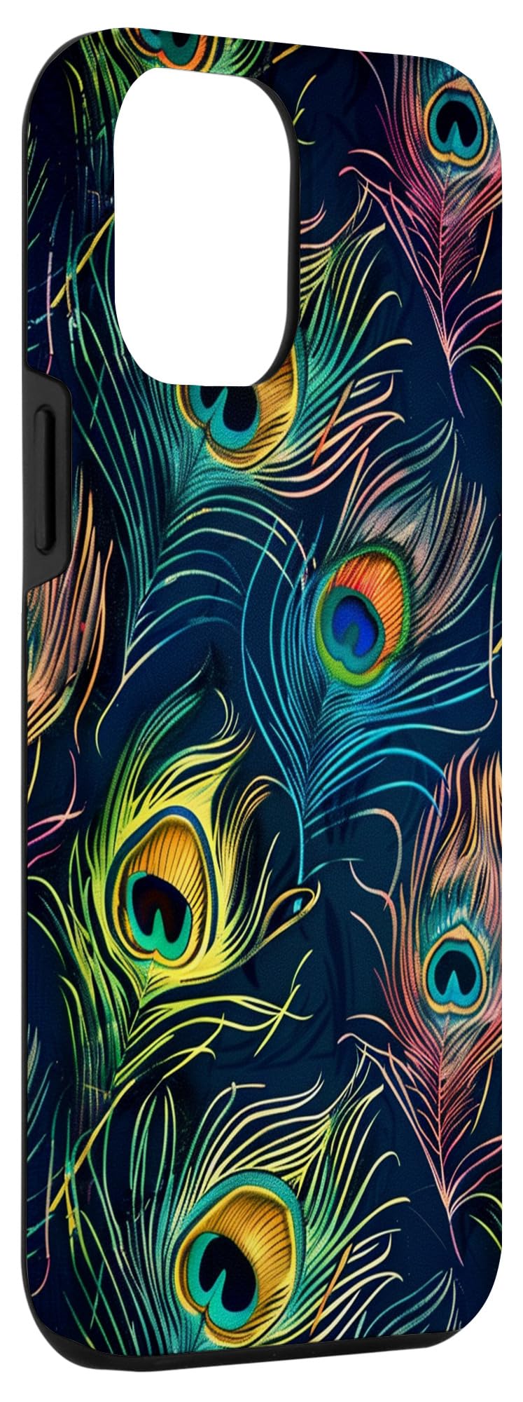 iPhone 13 Pro Max Case with Peacock Feather Design - Slim Protective Cover for Shock Absorption | Perfect for Travel, Work & Everyday Use