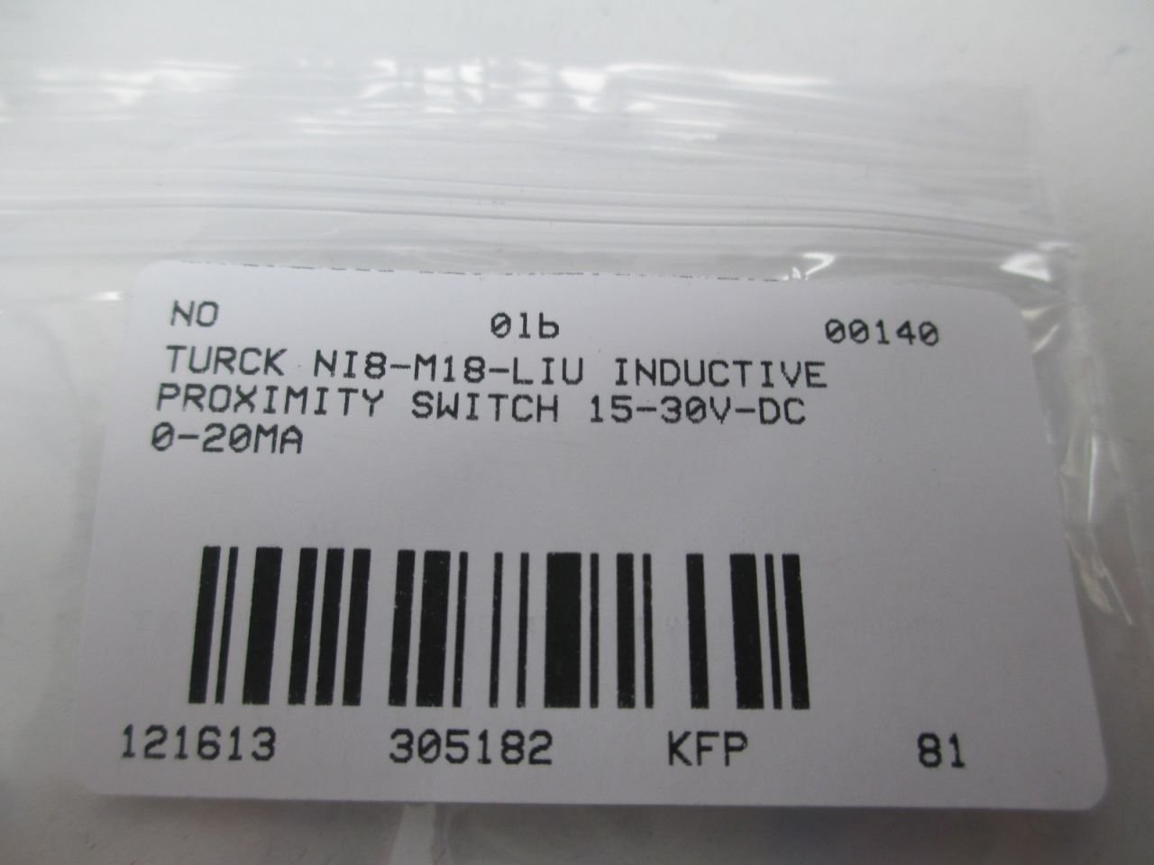 TURCK NI8-M18-LIU Inductive Proximity Sensor Switch 15-30V DC 0-20mA (D305182) - Ideal for Industrial Automation, Conveyor Systems & Machine Safety Applications