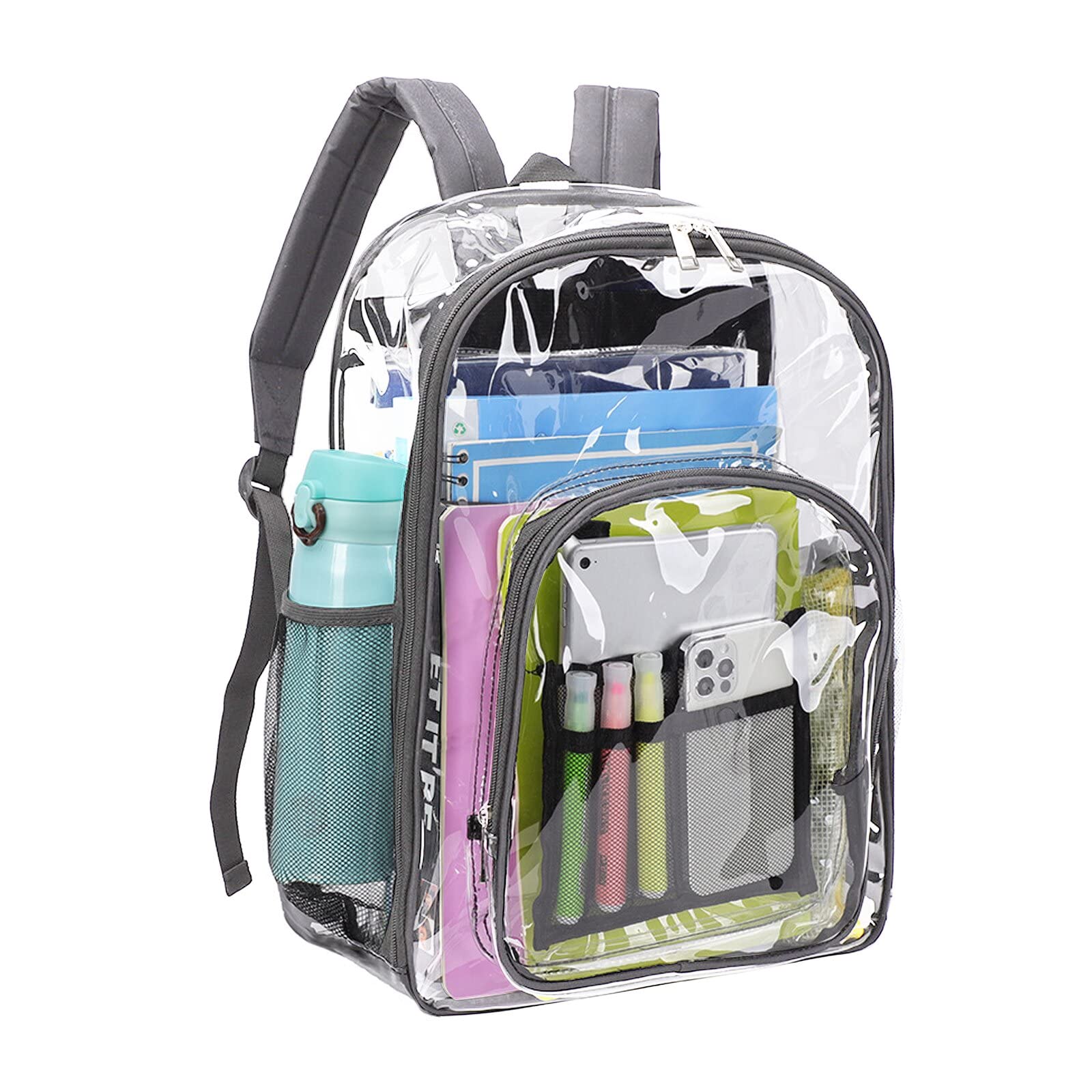 Clear Backpack - Heavy Duty Durable Mini See Through Backpack for School, Stadium, Travel | Transparent Backpack for Kids & Adults | Perfect for Security Checks, Concerts, and Daily Use