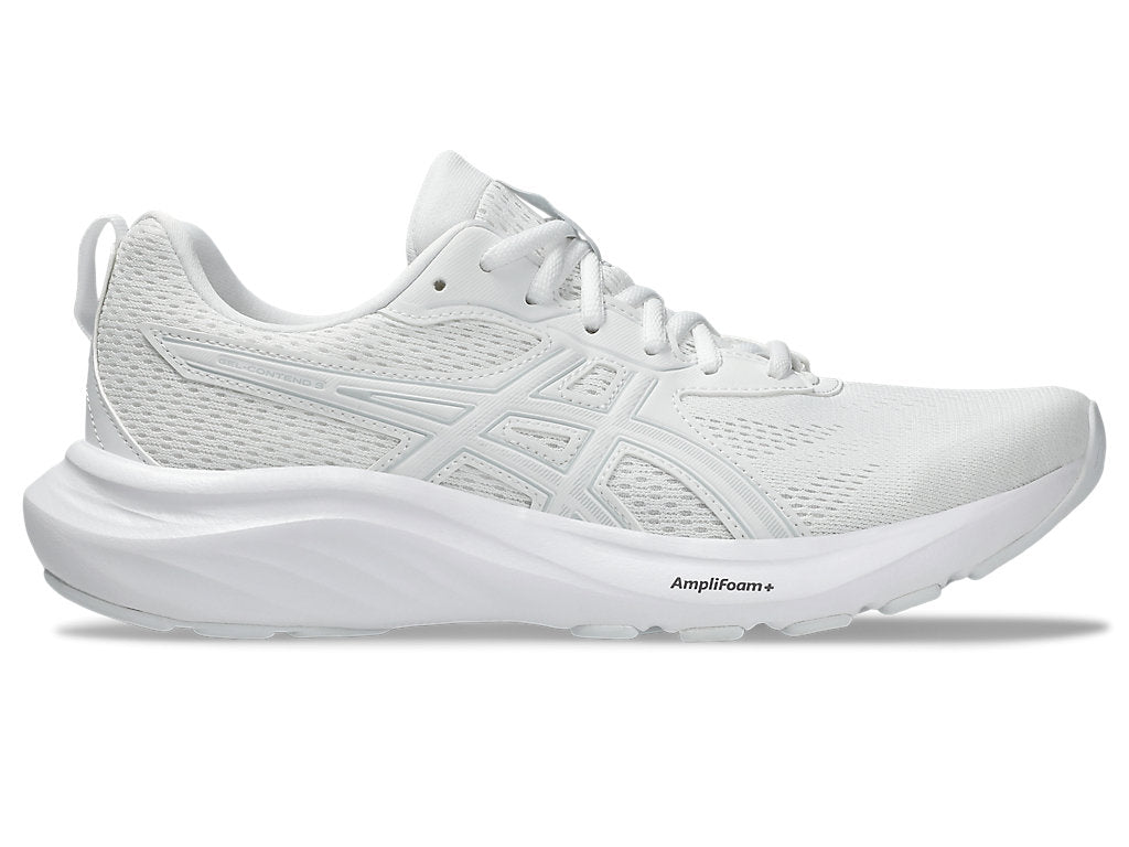 ASICS Men's Gel Contend 9 Running Shoes - Lightweight Cushioned Sneakers for Jogging & Gym Workouts - White/Grey Athletic Footwear for Men