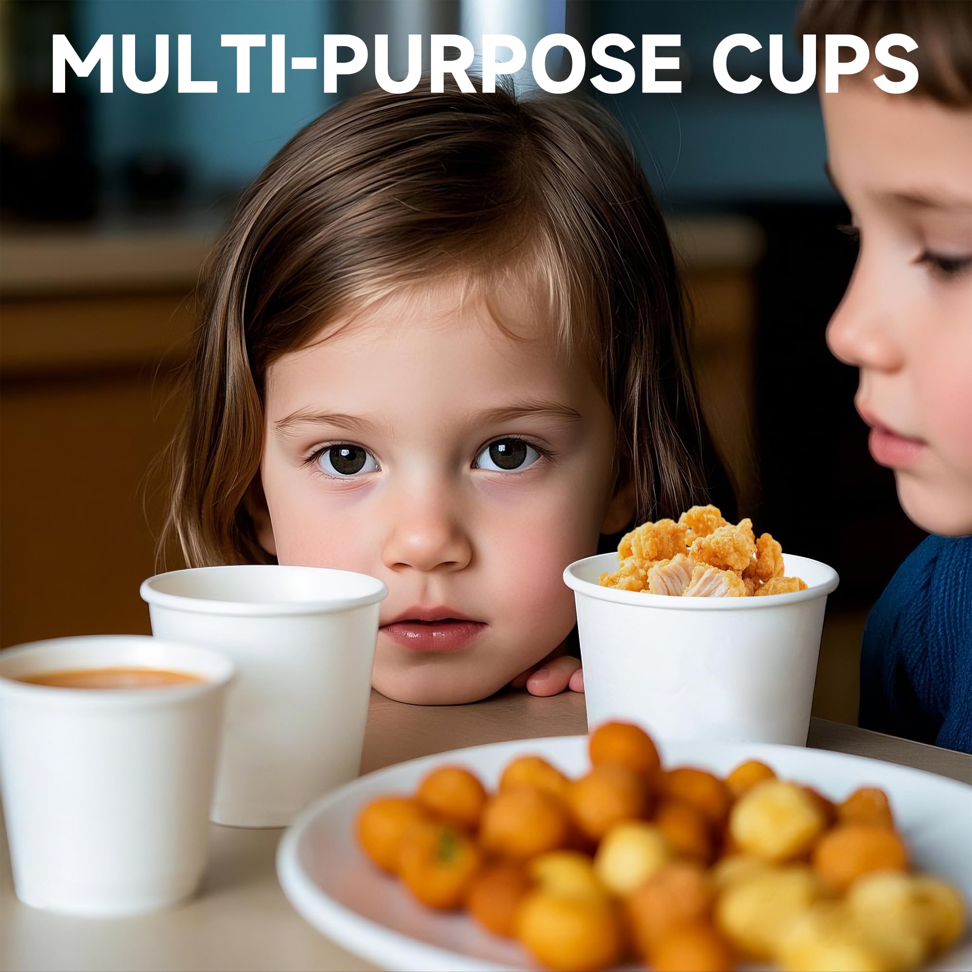 100 Count 3 oz Disposable Paper Mouthwash Cups - Small Bathroom Cups for Dental Rinse, Parties, Travel & Everyday Use - Perfect for Home, Office & Healthcare Facilities