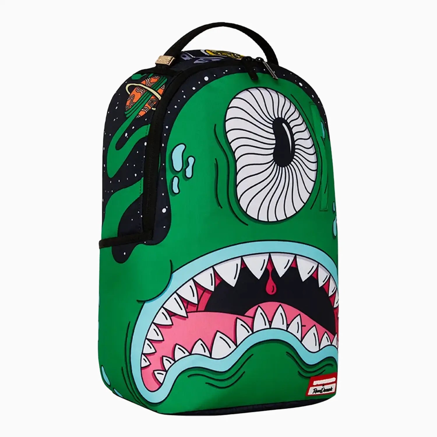 Jorge Rodriguez Green Alien Backpack - Unique UFO Themed School Bag for Kids & Teens - Perfect for School, Travel, and Cosplay Events