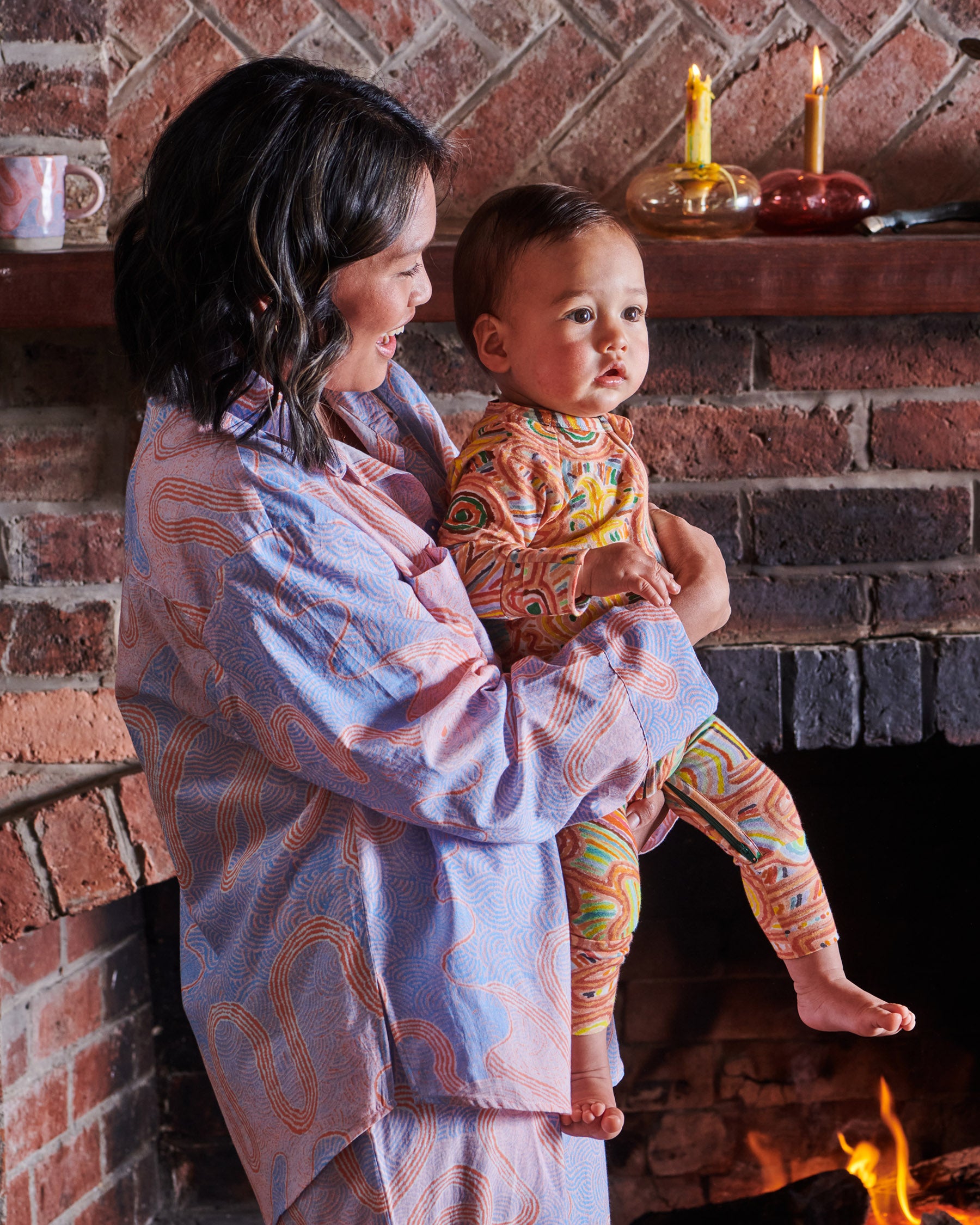 Kalaya Ngura Organic Cotton Long Sleeve Pajama Set for Women - Soft & Breathable Sleepwear for Comfortable Nights - Perfect for Lounging, Travel, and Relaxation at Home