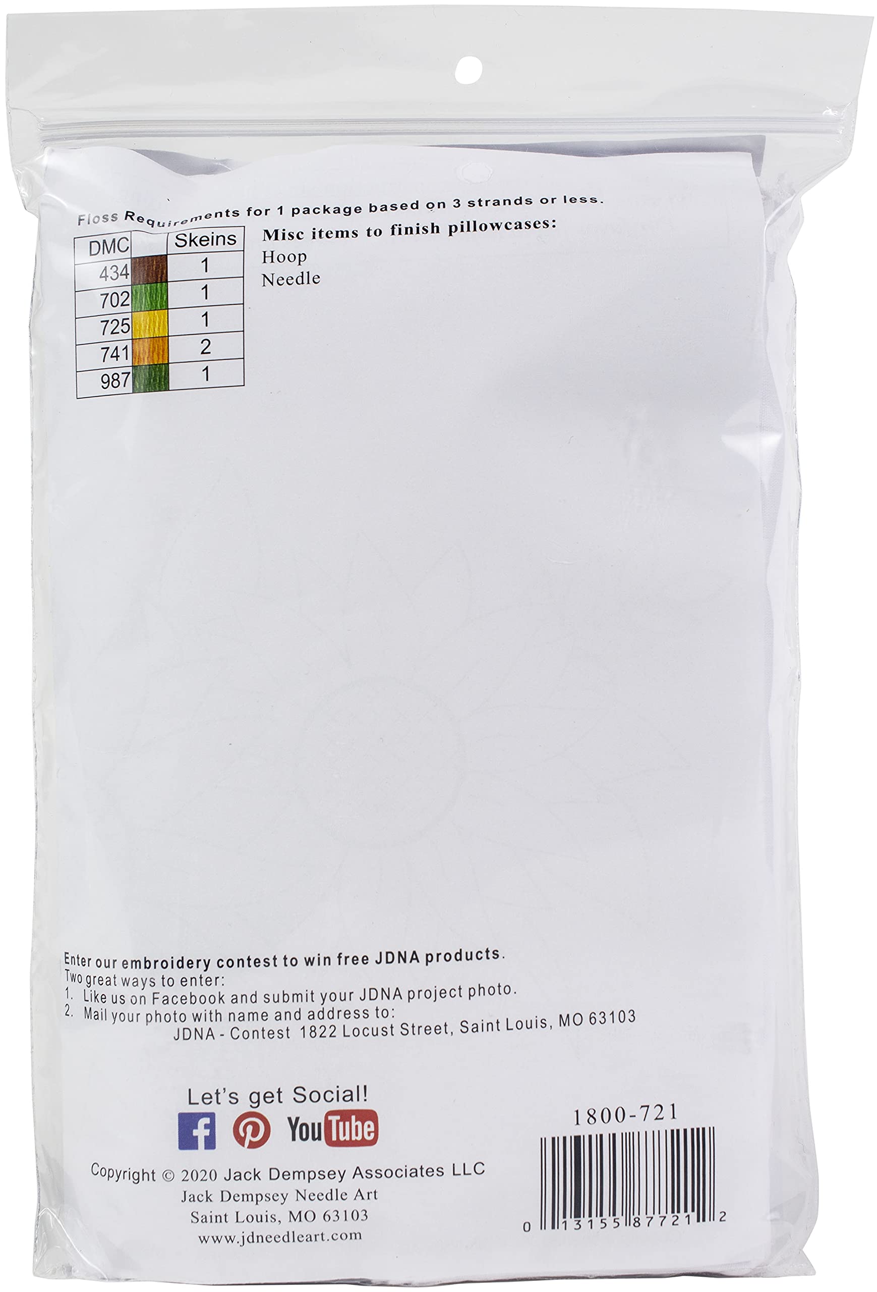 Jack Dempsey Lace Edge Pillowcase - Sunflower White for Bedroom Decor