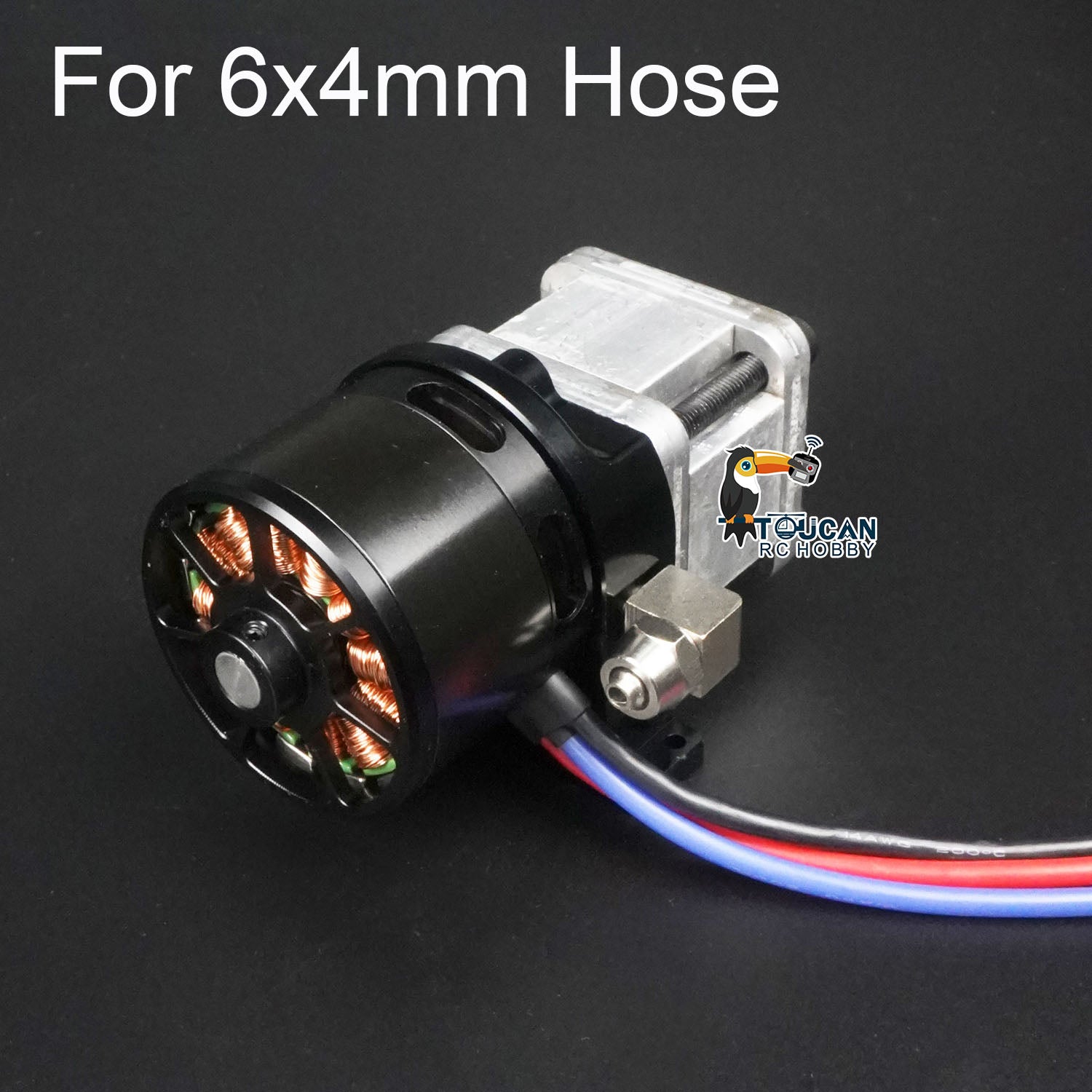 Brushless Hydraulic Pump Motor with Pressure Gauge - 5048 & 4020 Models for 1/12 & 1/14 Scale RC Construction Vehicles (6x4MM & 8x6MM) - Perfect for RC Truck, Excavator, and Heavy Equipment DIY Upgrades