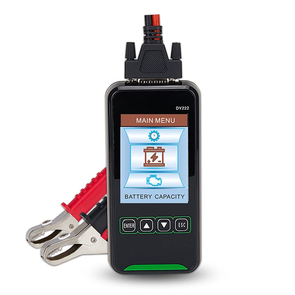 SLSFJLKJ DY222 12V 24V Digital Car Battery Tester - 2000CCA Automotive Battery Analyzer for Cranking & Charging Test | Perfect for Mechanics, DIY Auto Repair & Vehicle Maintenance