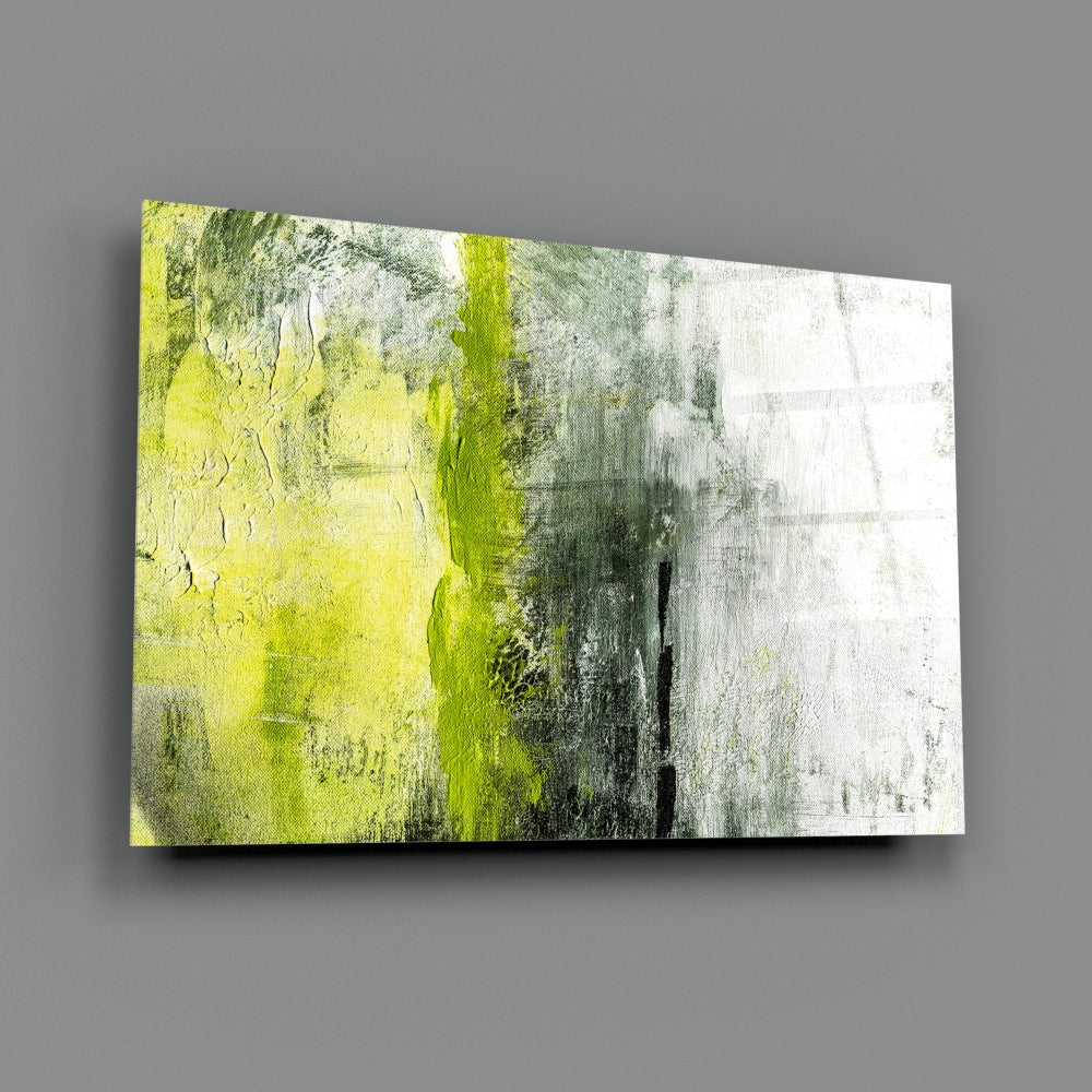 Pistachio Green Abstract Wall Art - Modern Home Decor for Living Room, Bedroom & Office - Unique Handmade Canvas Painting for Stylish Interior Design