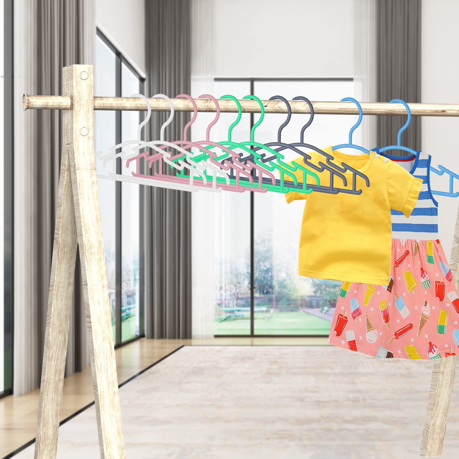 100 Pack Pink Baby Clothes Hangers - Non-Slip Infant Hangers for Newborn & Toddler Wardrobe Organization - Ultra Thin Nursery Hangers for Girls & Boys - Perfect for Baby Showers, Nursery Storage & Kids Closet Organization