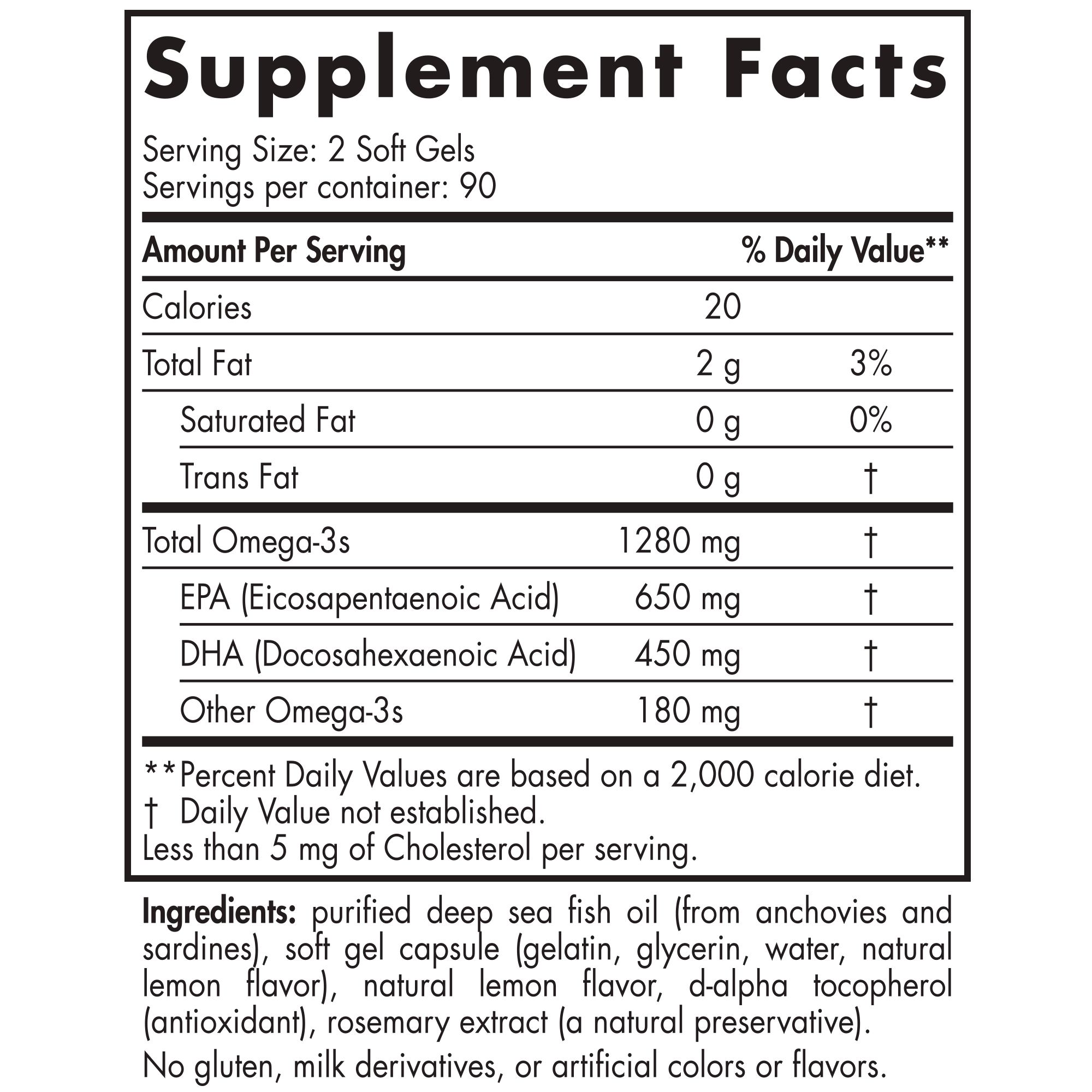 ProOmega® Omega-3 Fish Oil Softgels - 1200mg EPA/DHA - Heart & Brain Health Support - Non-GMO, Burpless Formula - 180 Softgels for Daily Wellness & Joint Care