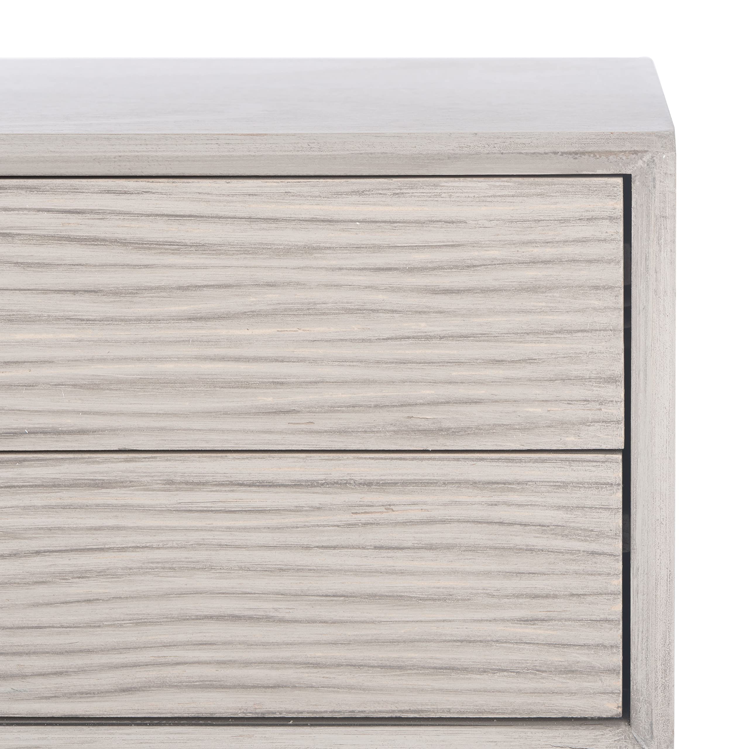 Safavieh Aliyah Greige 4-Drawer Console Table - Modern Entryway Furniture for Hallway, Living Room & Bedroom Storage