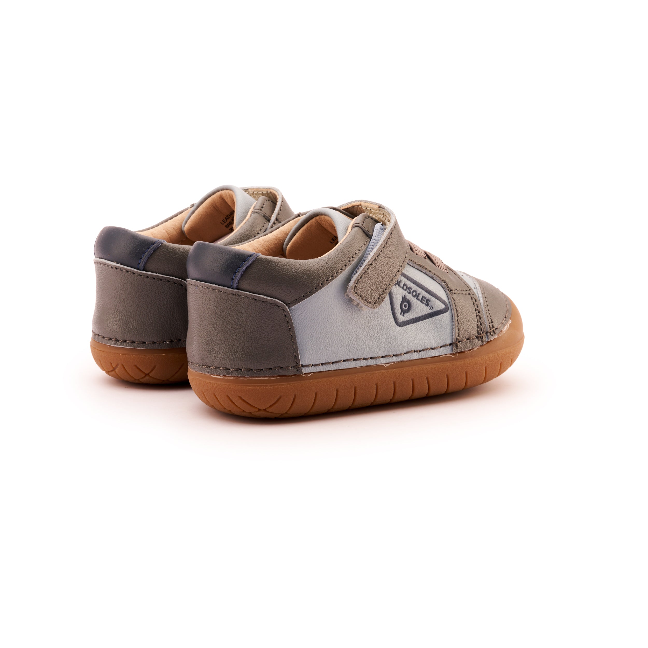 Old Soles 4094 Badge Pave Casual Sneakers for Boys & Girls - Dusty Blue, Grey, Navy | Comfortable Kids Shoes for School, Play & Everyday Wear