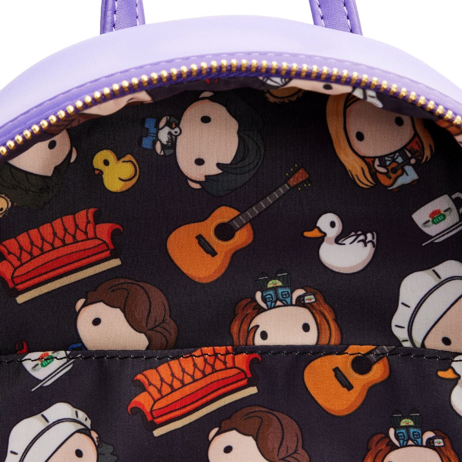 Loungefly Friends TV Series Front Door Chibi Art Women's Crossbody Bag - Cute Double Strap Shoulder Purse for Fans, Daily Use & Collectors