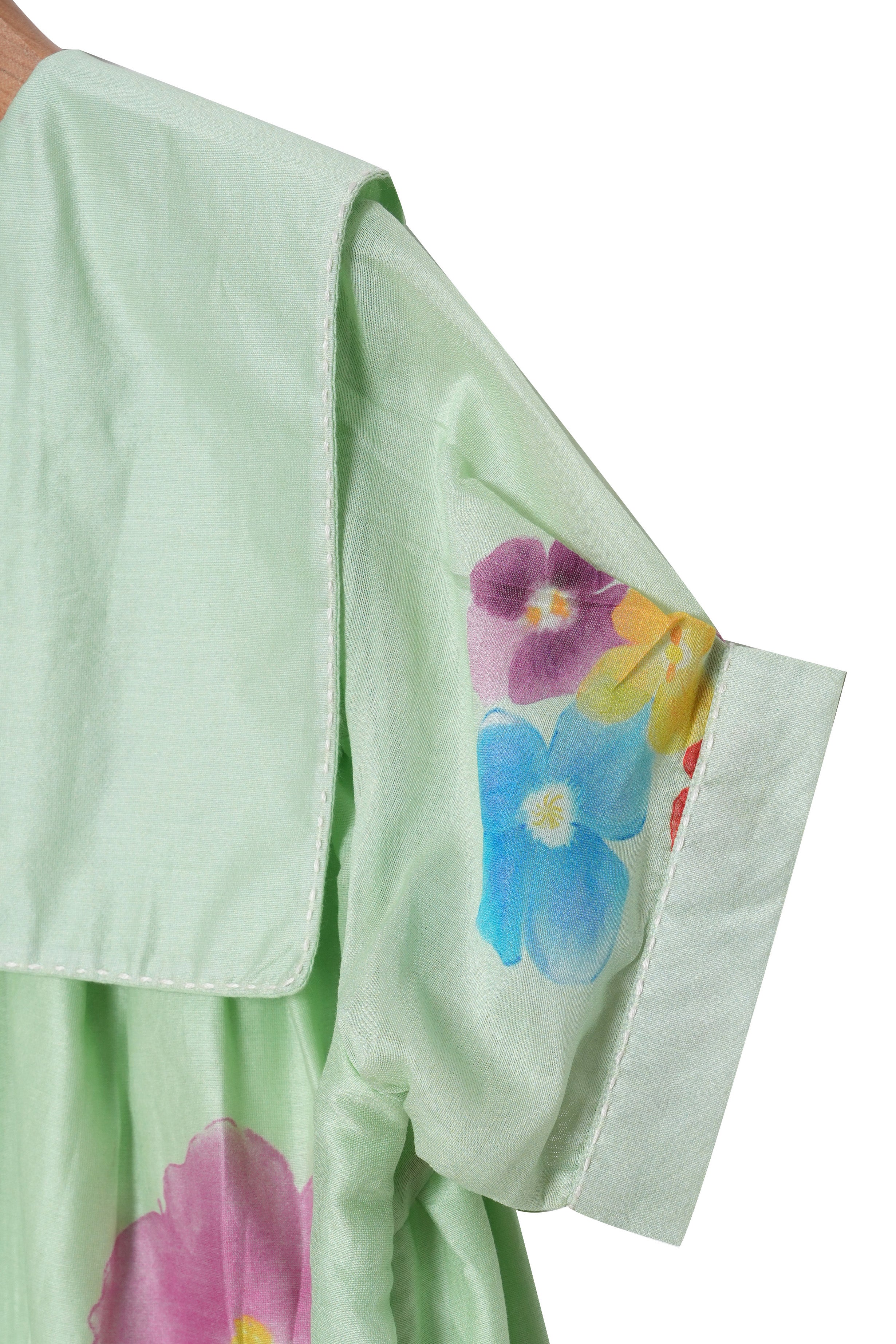 Blooming Beauty Sea Green Dress by The Block Lab - Elegant Floral Maxi Dress for Women, Perfect for Weddings, Parties & Summer Vacations