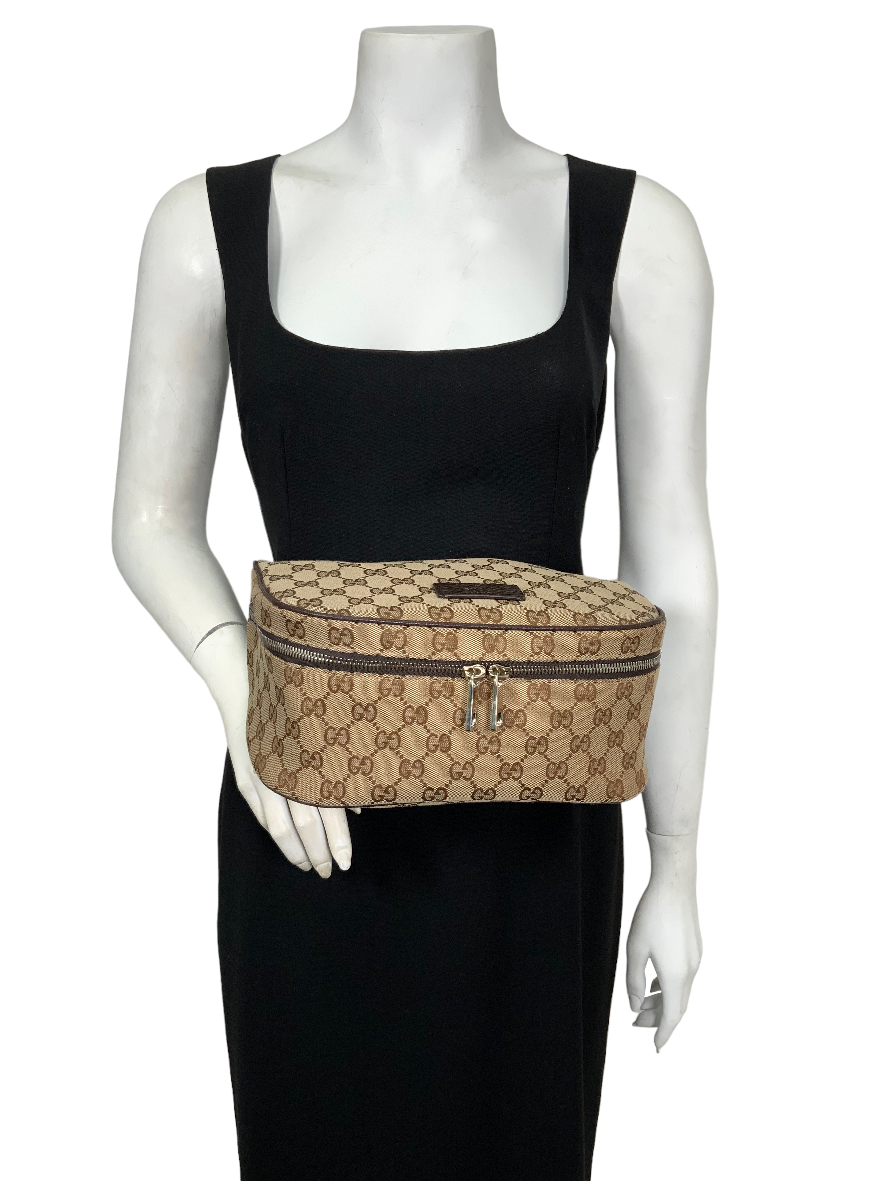Gucci GG Monogram Canvas Waist Pouch - Luxury Crossbody Bag for Women & Men | Perfect for Travel, Concerts & Everyday Use