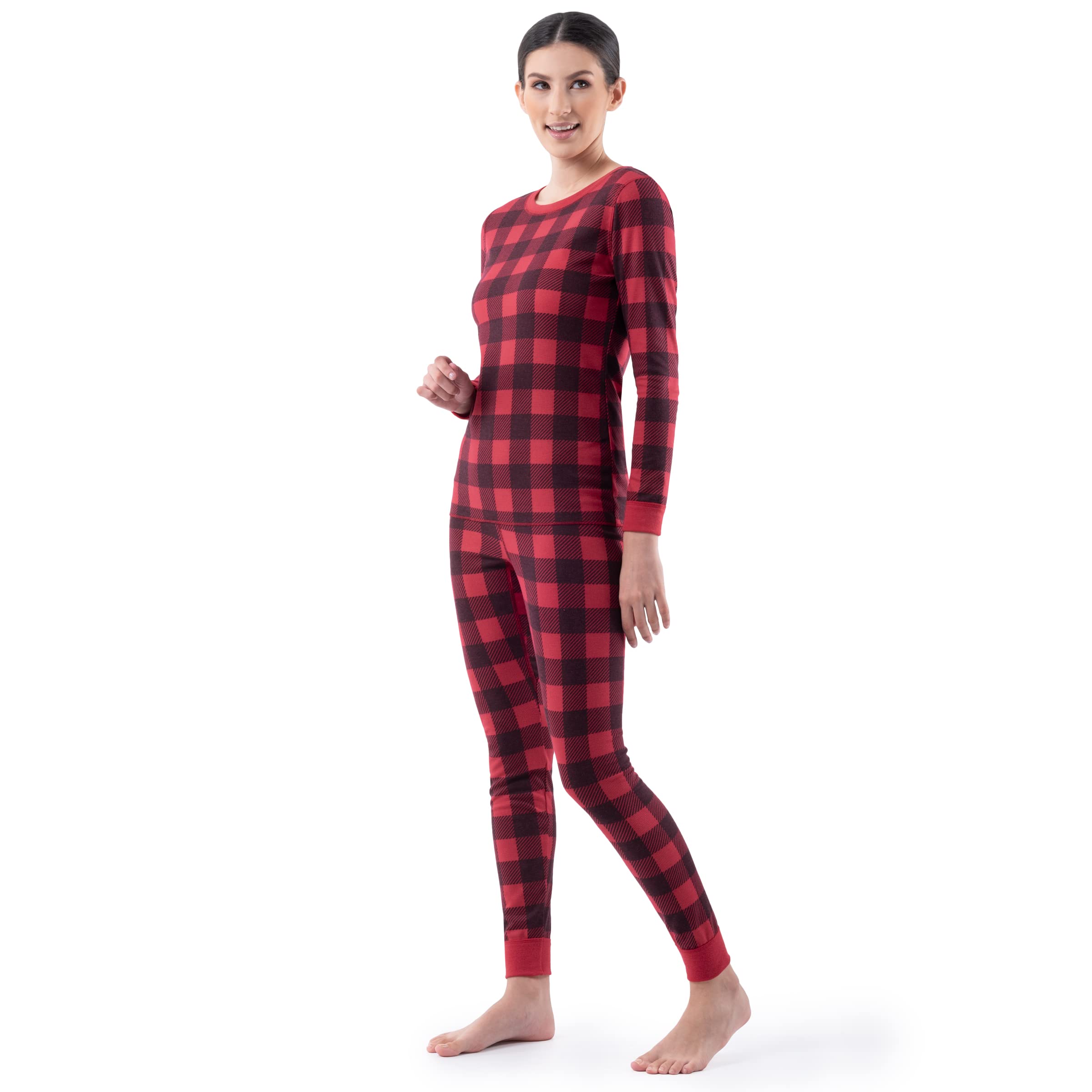 Fruit of the Loom Women's Micro Waffle Premium Thermal Set - Soft & Warm Winter Underwear for Cold Weather - Perfect for Layering, Lounging & Outdoor Activities