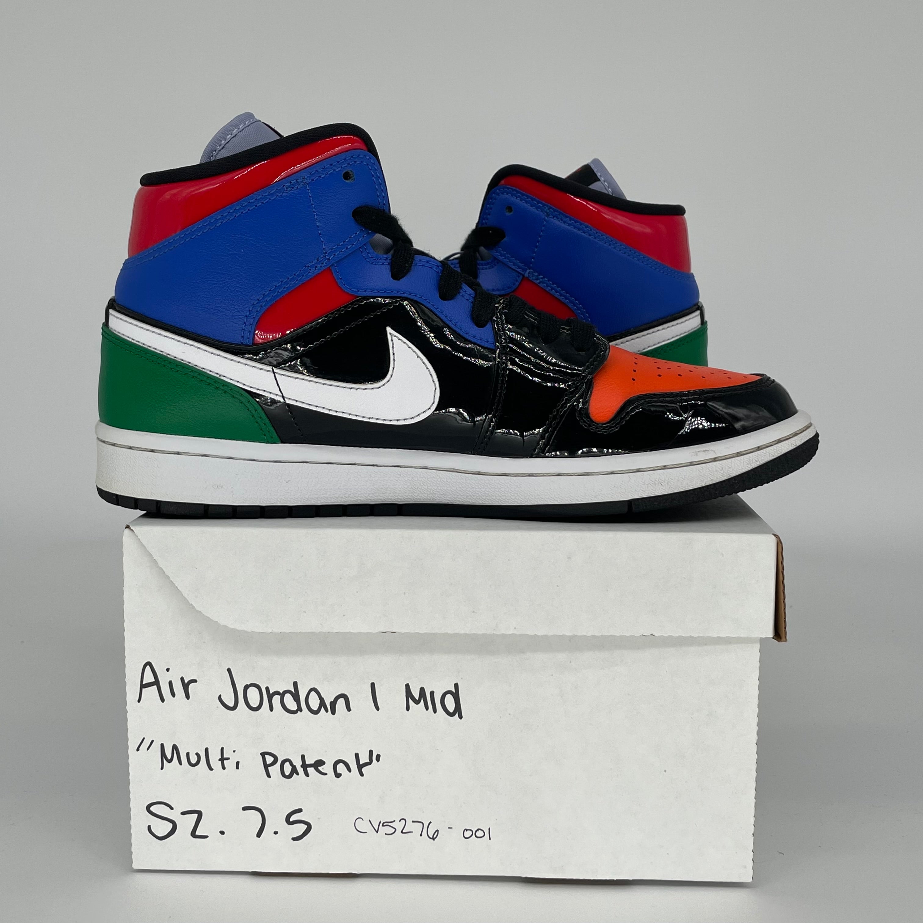 AIR JORDAN 1 Retro High OG Multi-Color Patent Leather Sneakers - Women's Size 7.5/9W (CV5276-001) | Basketball Shoes for Women, Streetwear Fashion & Casual Wear