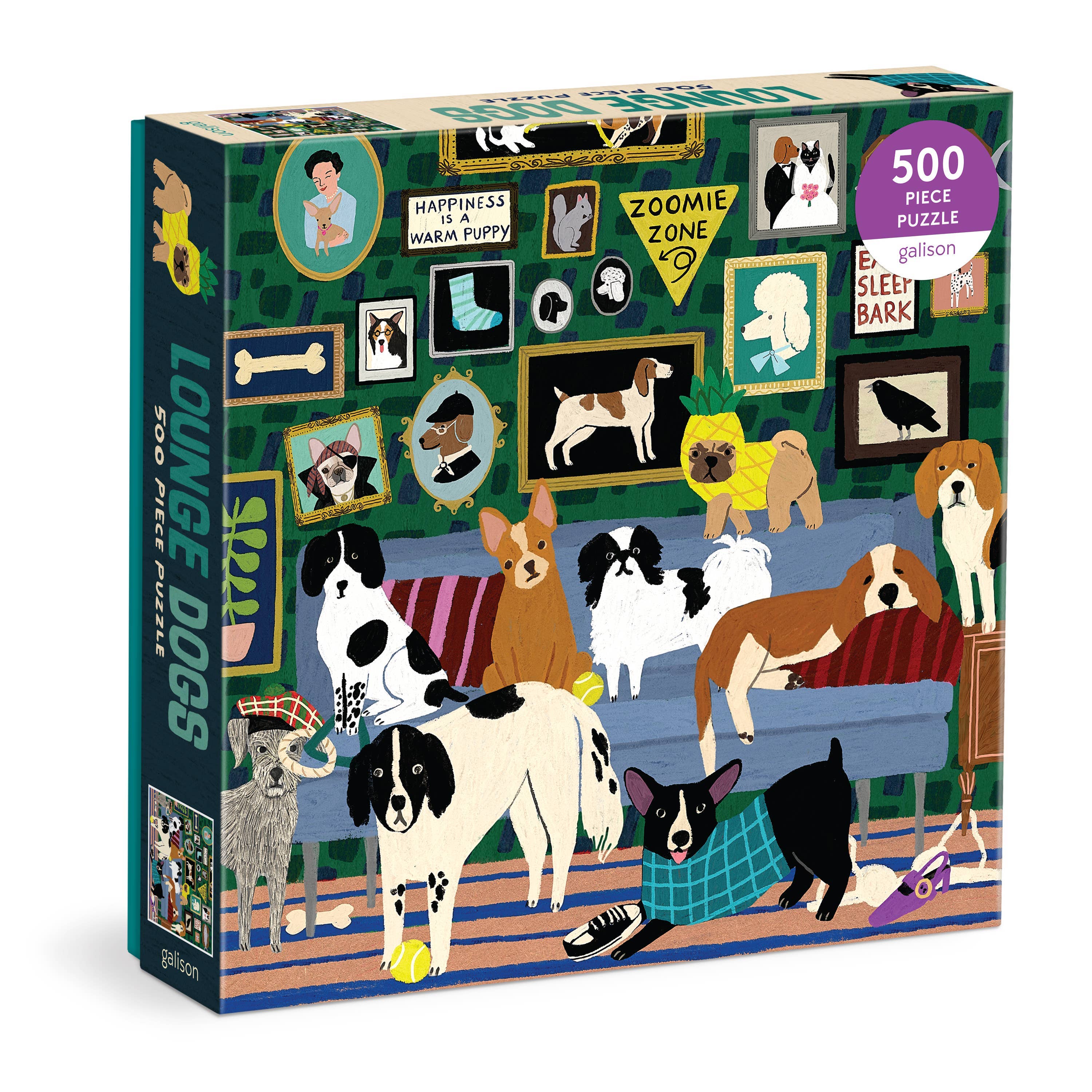 Lounge Dogs Puzzle - 1000 Piece Jigsaw Puzzle for Adults, Fun & Challenging Dog-Themed Puzzle for Relaxation & Stress Relief | Perfect for Family Game Night & Home Decor