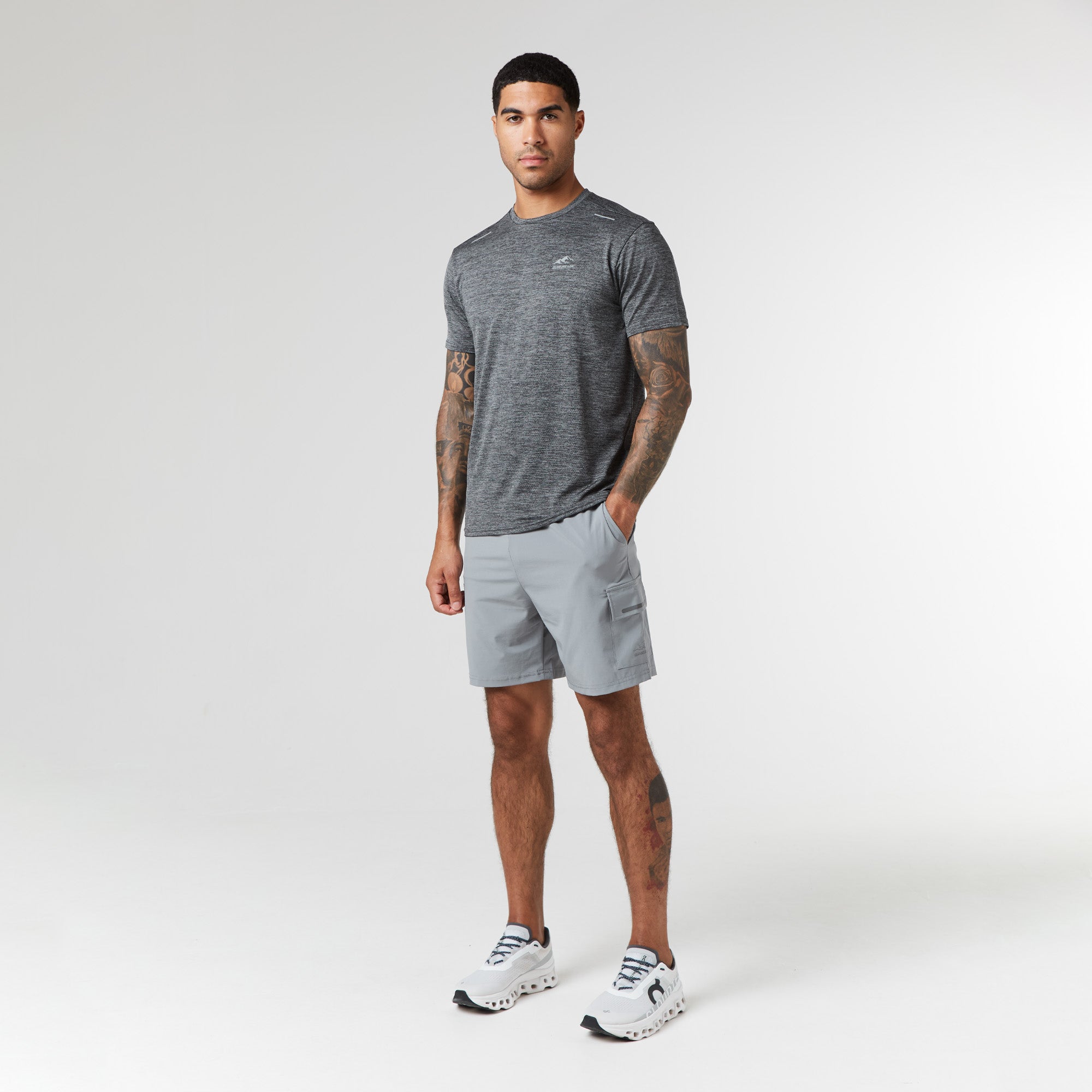 Performance Cargo Shorts for Men - Mid Grey | Durable & Comfortable Outdoor Hiking, Travel & Workout Shorts | Quick-Dry & Multi-Pocket Design