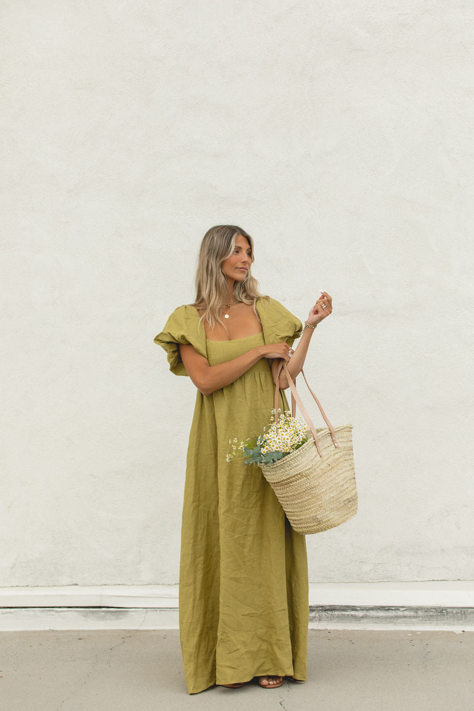 French Riviera Linen Dress for Women - Breathable Summer Beach Dress, Casual Boho Maxi Dress with Pockets | Perfect for Beach Vacations, Resort Wear & Summer Outings