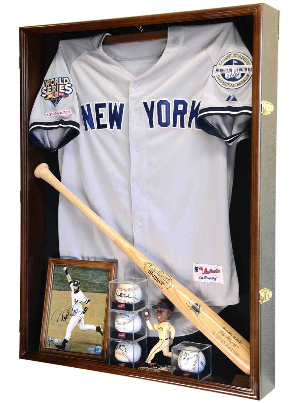 Premium Extra Deep Jacket, Uniform & Jersey Shadow Box Display Case with 98% UV Protection - Walnut Finish for Sports Memorabilia, Military Uniforms & Graduation Gowns