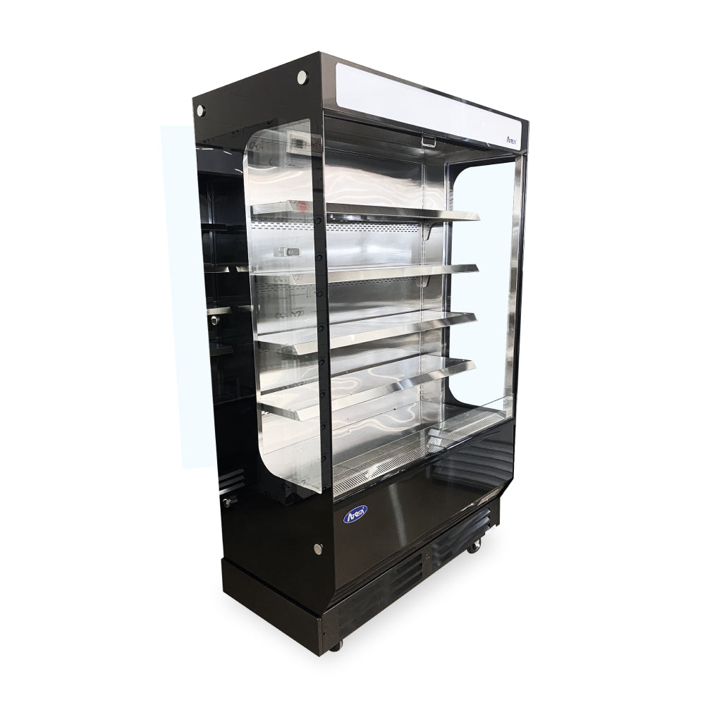 Atosa AOM 50B 51 Open Air Merchandiser Refrigerator - 16.5 Cu. Ft. Commercial Display Case for Restaurants, Cafes & Convenience Stores
