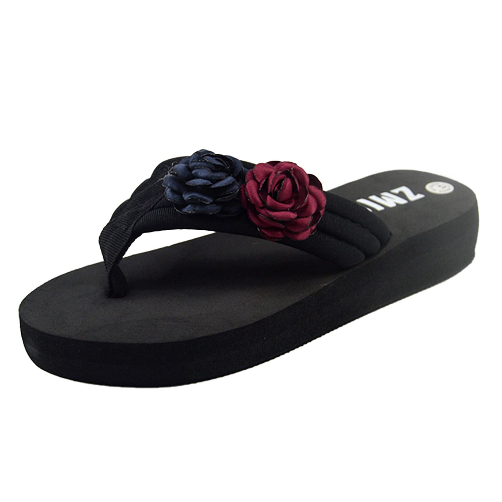 Women's Summer Wedge Sandals with Toe Clip - Comfortable Beach Fashion Slides for Casual Outings & Vacations