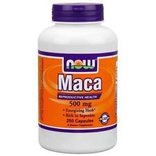 NOW Foods Maca Root 500mg - 250 Capsules | Natural Energy & Stamina Booster for Men & Women | Supports Hormonal Balance & Vitality | Vegan, Non-GMO, Gluten-Free Supplement for Daily Wellness