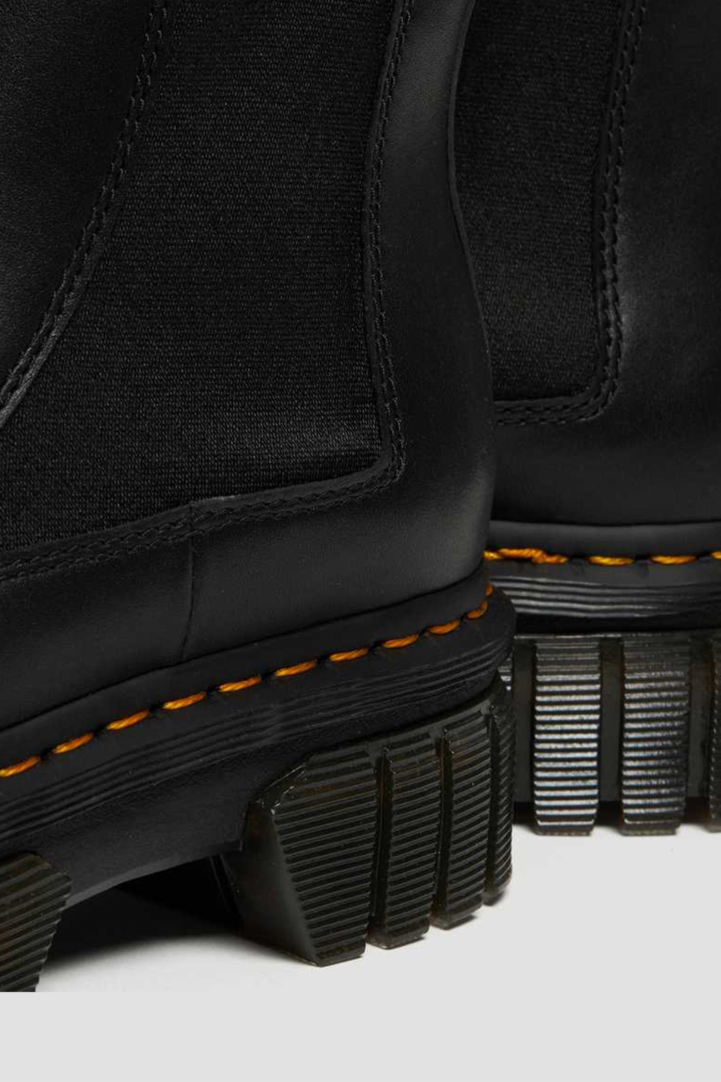 Audrick Chelsea Black Nappa Lux Platform Boots for Women - Waterproof Ankle Boots with Chunky Heel, Comfortable Slip-On Winter Shoes for Outdoor, Work & Casual Wear