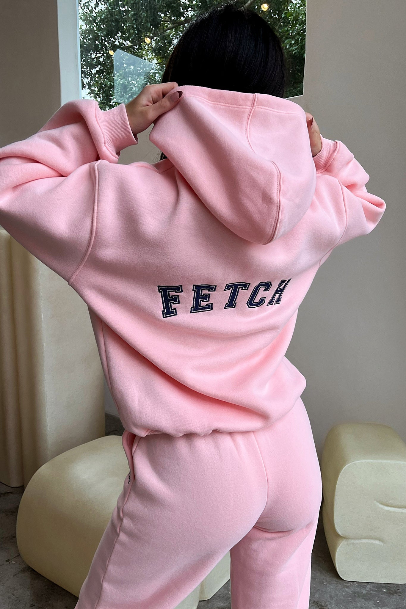 Fetch University Trackies - Soft Pink Joggers for Women, Comfortable Lounge Pants, Casual Athletic Wear for Yoga, Running & College Campus Life