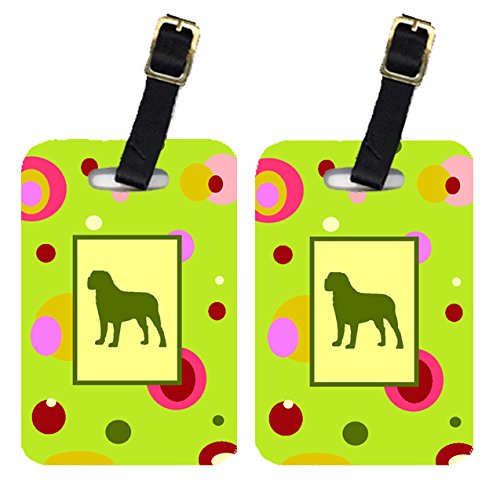 Caroline's Treasures CK1083BT Pair of 2 Large Multicolor Mastiff Dog Luggage Tags - Perfect for Pet Lovers Travel Accessories & Suitcase Identification