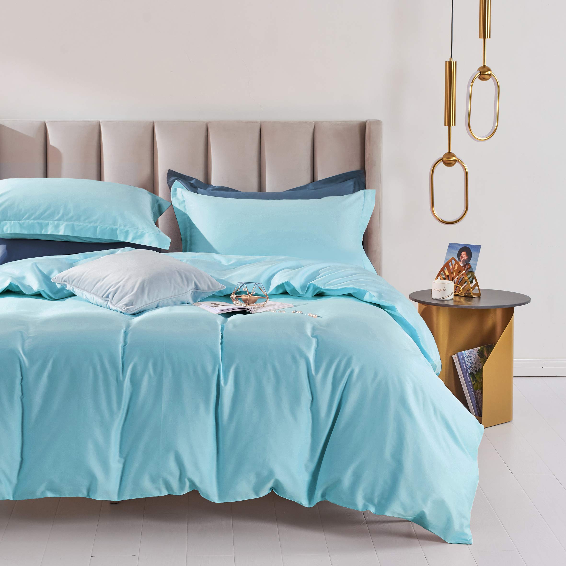 Breathable Duvet Cover Set Queen Size - 3 Piece Comforter Cover with Zipper Closure & Corner Ties (Comforter Not Included) | Soft Bedding for All Seasons, Perfect for Master Bedroom & Guest Room Decor