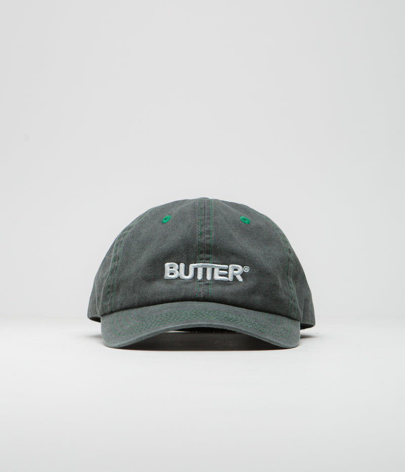 Butter Goods Rounded Logo Baseball Cap - Washed Black Cotton Adjustable Snapback Hat for Men & Women | Perfect for Casual Wear, Outdoor Activities & Street Style Fashion