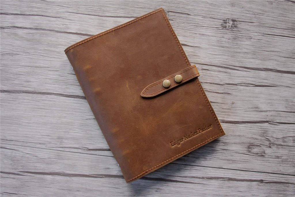 Custom Leather Bullet Journal Cover - Personalized Notebook Holder for Planners & Journals - Perfect for Daily Planning, Note Taking & Gift Giving