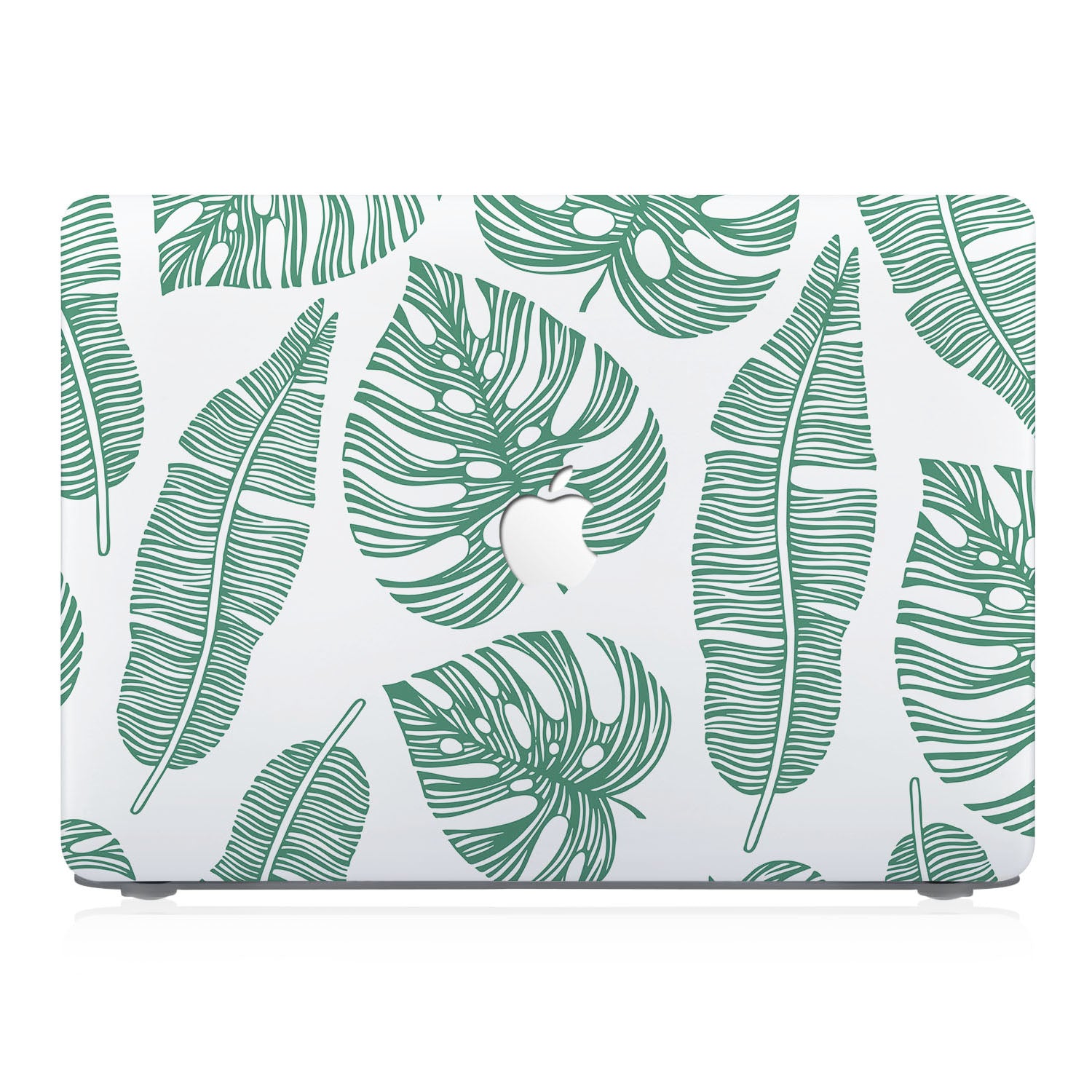 Premium MacBook Pro/Air Protective Case with Green Leaves Design - Durable & Stylish Laptop Cover for Work, Travel & School