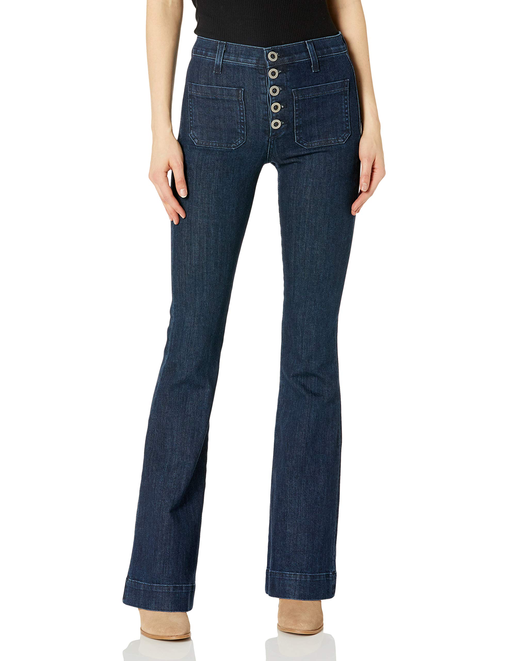 Ramy Brook Women's Cindy High Rise Flare Jeans | Stretch Denim Pants for Women | Perfect for Casual Outings & Date Nights
