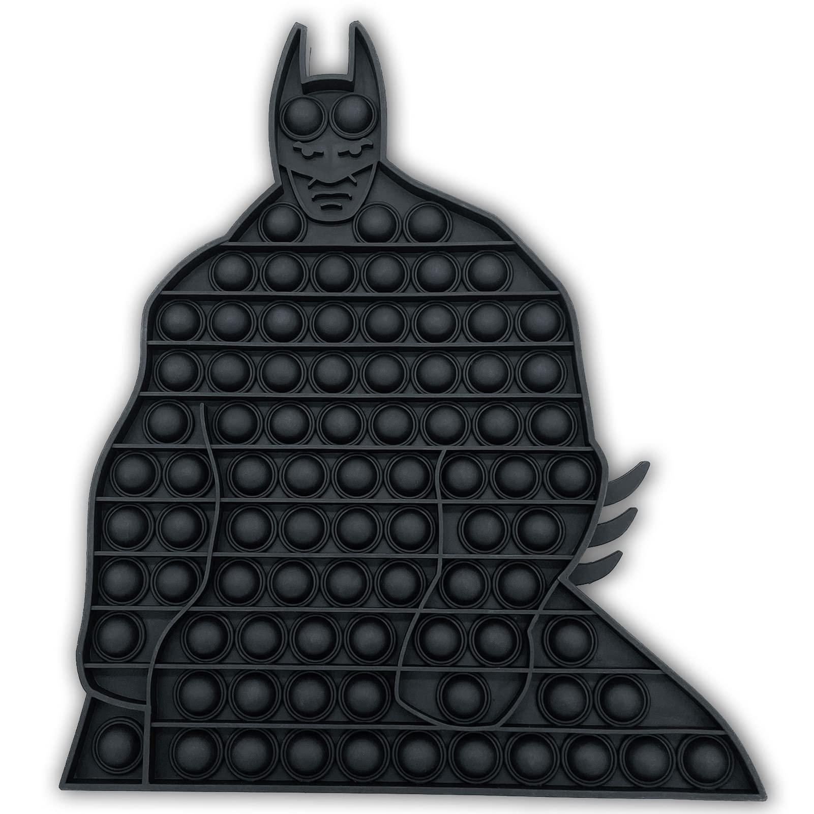 Batman Pop Fidget Toy - Large Size Bubble Sensory Stress Relief Toy with Popping Sound for Kids & Adults | Silicone Anxiety Relief for Home, Office & Travel (MW002)