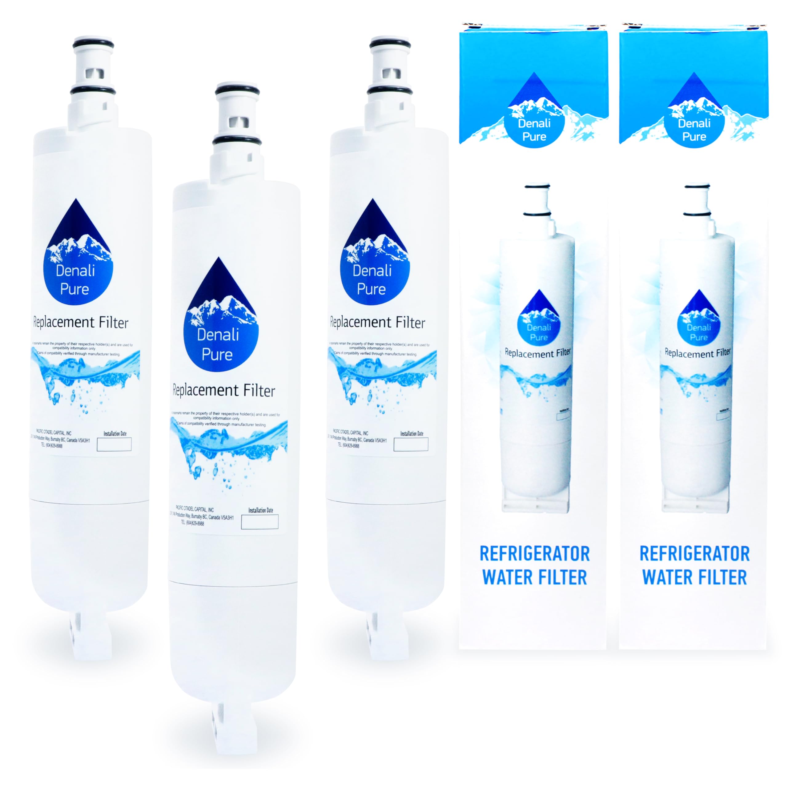 3-Pack Kenmore 10650564991 Refrigerator Water Filter Replacement - Compatible with Sears/Kenmore 46-9010, 46-9902, 46-9908 Fridge Filter Cartridge - Pure Drinking Water for Home & Office Use
