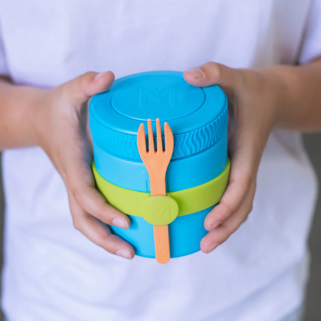 MontiiCo Reusable Silicone Cutlery Holder - Eco-Friendly Kitchen Utensil Organizer for Forks, Spoons & Knives | Perfect for Travel, Camping, Picnics & Home Organization