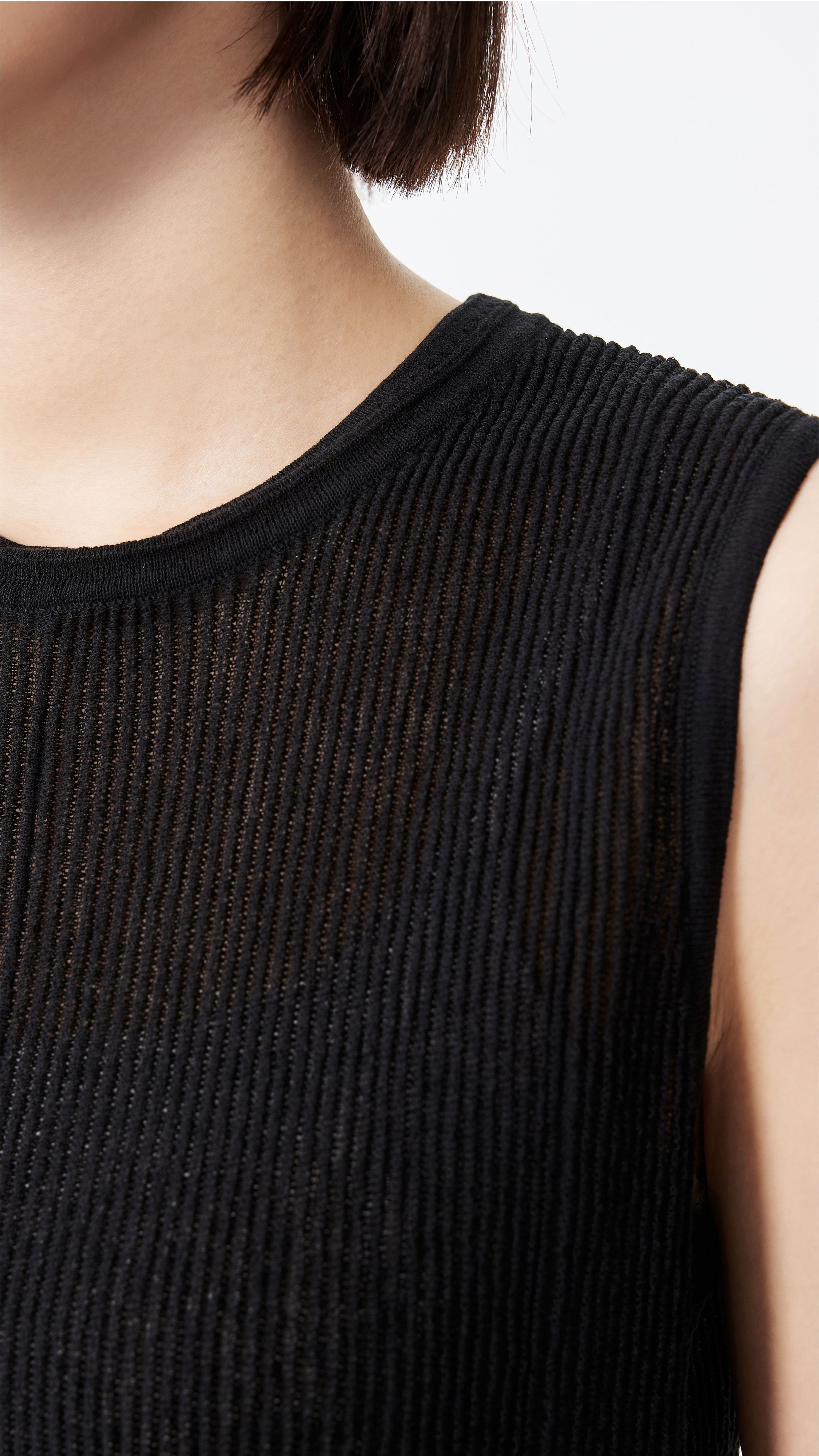 Ottoman Knitted Tank Top for Women - Soft Breathable Summer Casual Wear - Perfect for Beach, Yoga, and Everyday Outfits