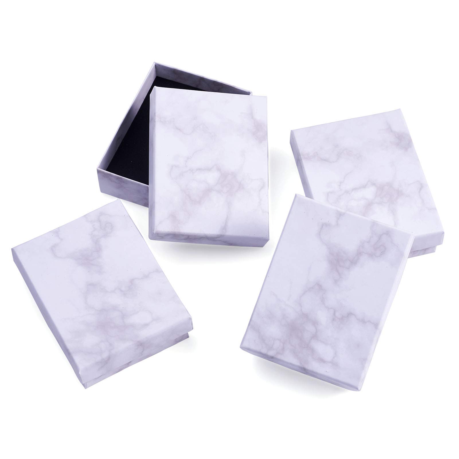 24-Piece White Rectangle Jewelry Gift Box Set - 3.58