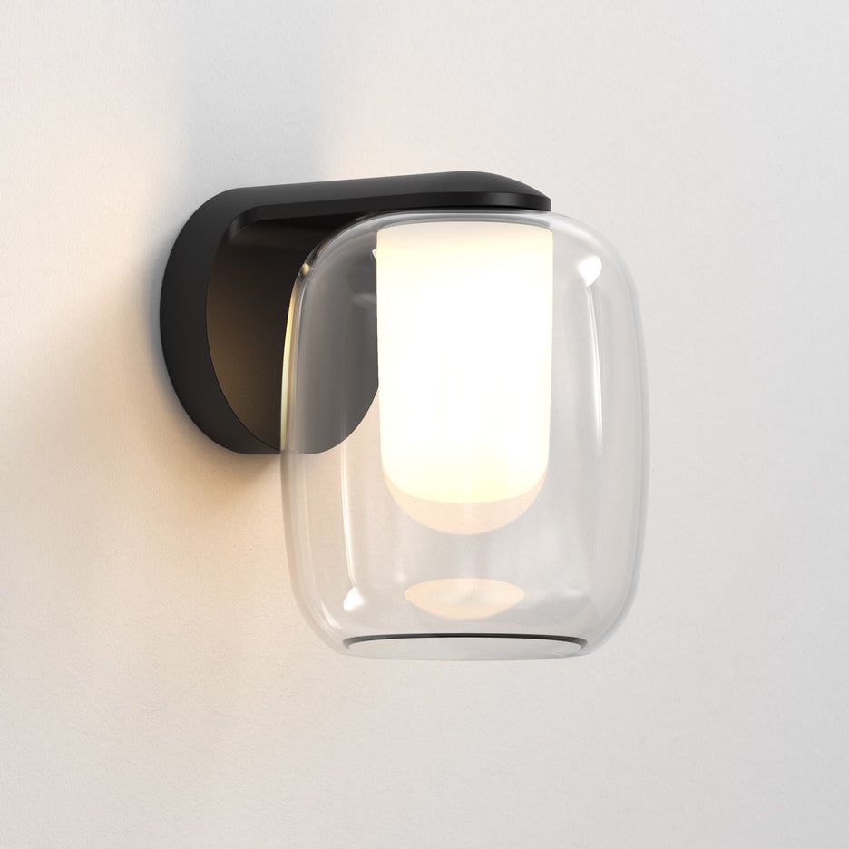Aquina IP44 Waterproof Bathroom Wall Light - Matte Black & Polished Chrome Finish for Modern Home Decor, Perfect for Vanity, Shower, and Powder Room Lighting