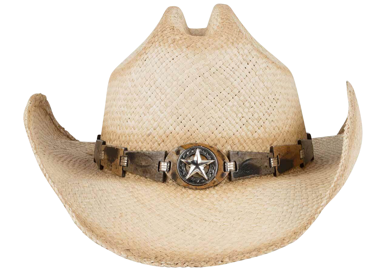 Bullhide Star Concho Straw Cowboy Hat for Men & Women - Western Style Sun Protection for Outdoor, Rodeo, and Country Events