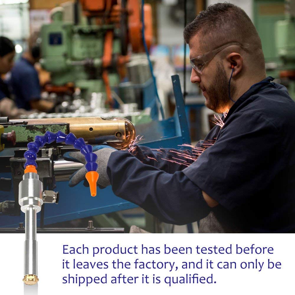 Aluminum Alloy Vortex Cold Air Cooling Gun with Flexible Tube - Hot & Cold Air Blower for Milling, Drilling, Welding & Electronics Repair | Workshop & DIY Tool
