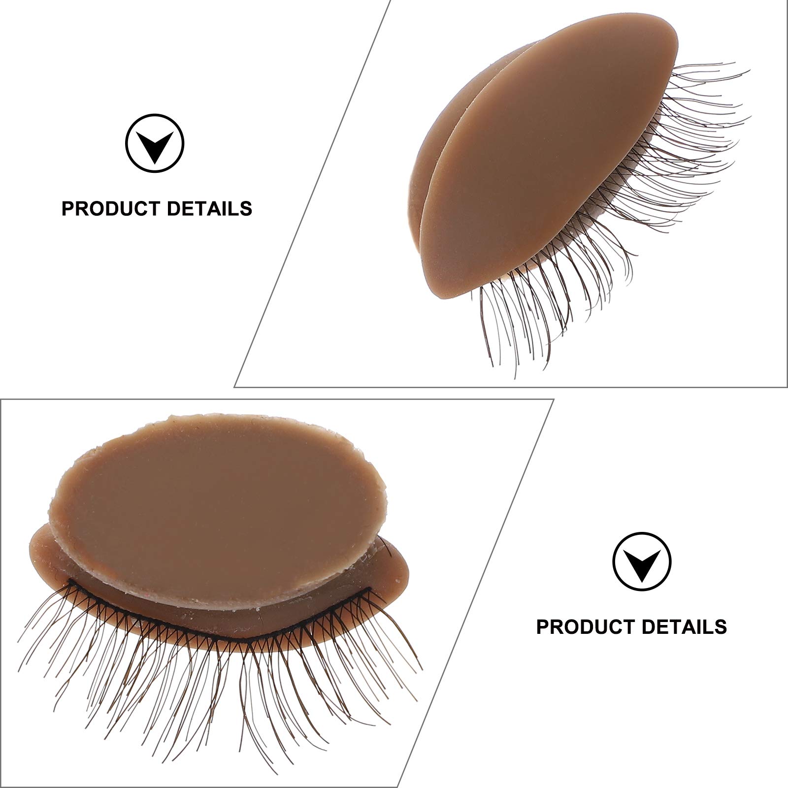 3 Pairs Removable Eyelids for Lash Practice - Eyelash Extension Training Mannequin Replacement Eyelids Tool with Replaceable Accessories | Perfect for Eyelash Technician Training & Makeup Practice