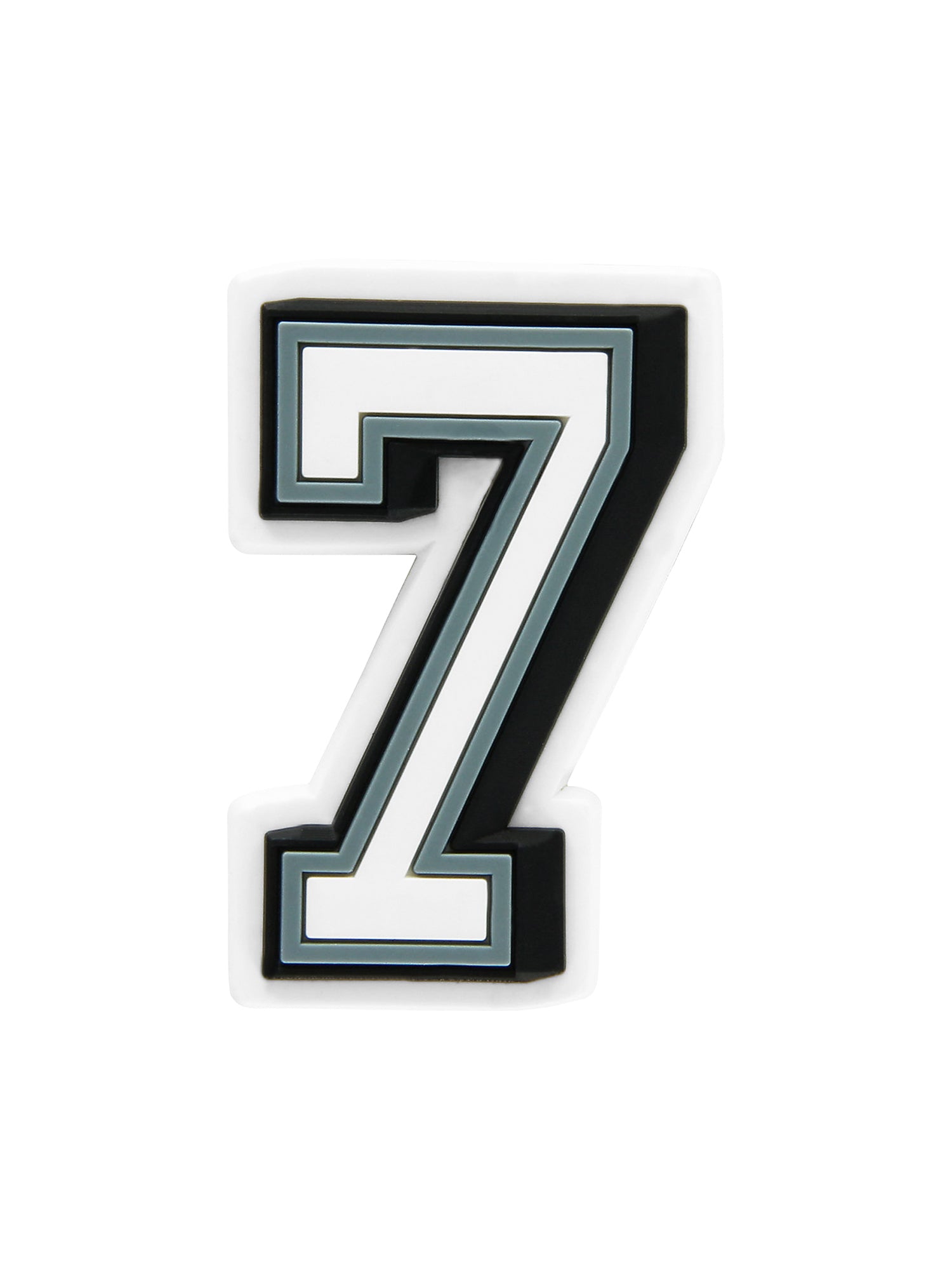 Crocs Jibbitz Black & White Number 7 Charms - Customizable Shoe Accessories for Kids & Adults - Perfect for Personalizing Crocs, Sandals & Backpacks