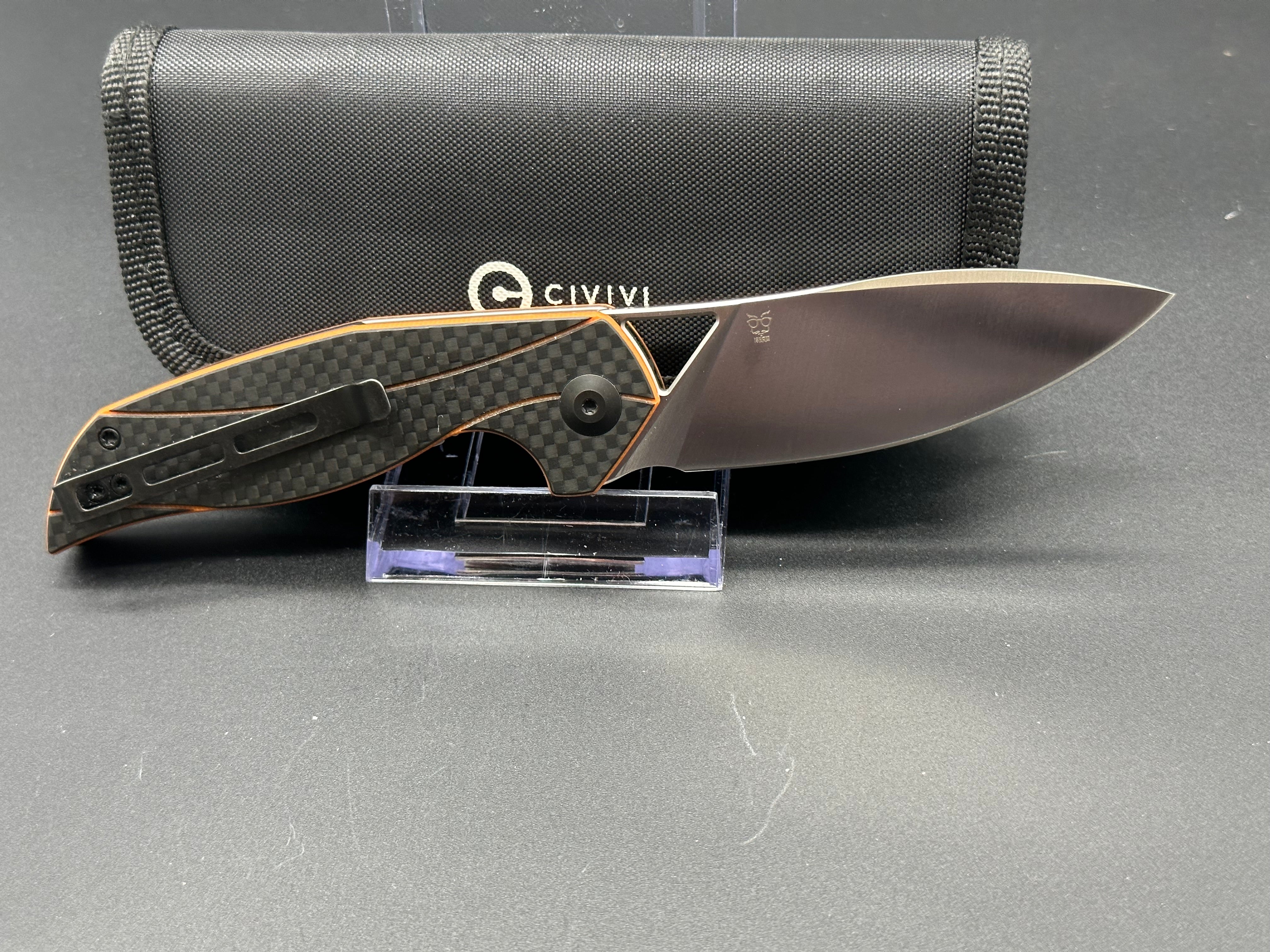 Civivi Anthropos Folding Pocket Knife - EDC Tactical Knife with D2 Steel Blade & G10 Handle for Outdoor, Camping, Hiking & Survival Gear