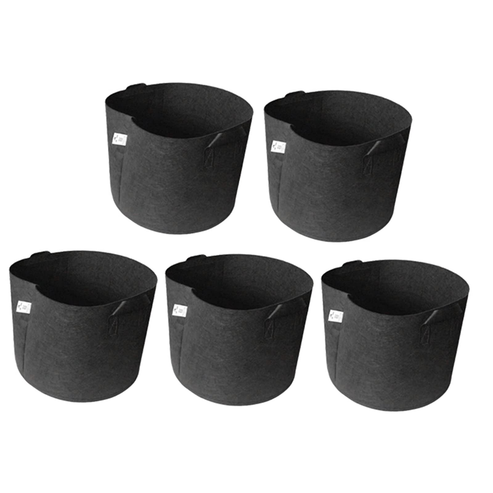 VALINK 5-Pack Heavy Duty Thickened Nonwoven Fabric Grow Bags with Handles - Durable Plant Pots for Vegetables, Flowers & Herbs - Ideal for Indoor/Outdoor Gardening, Balcony & Patio Planting